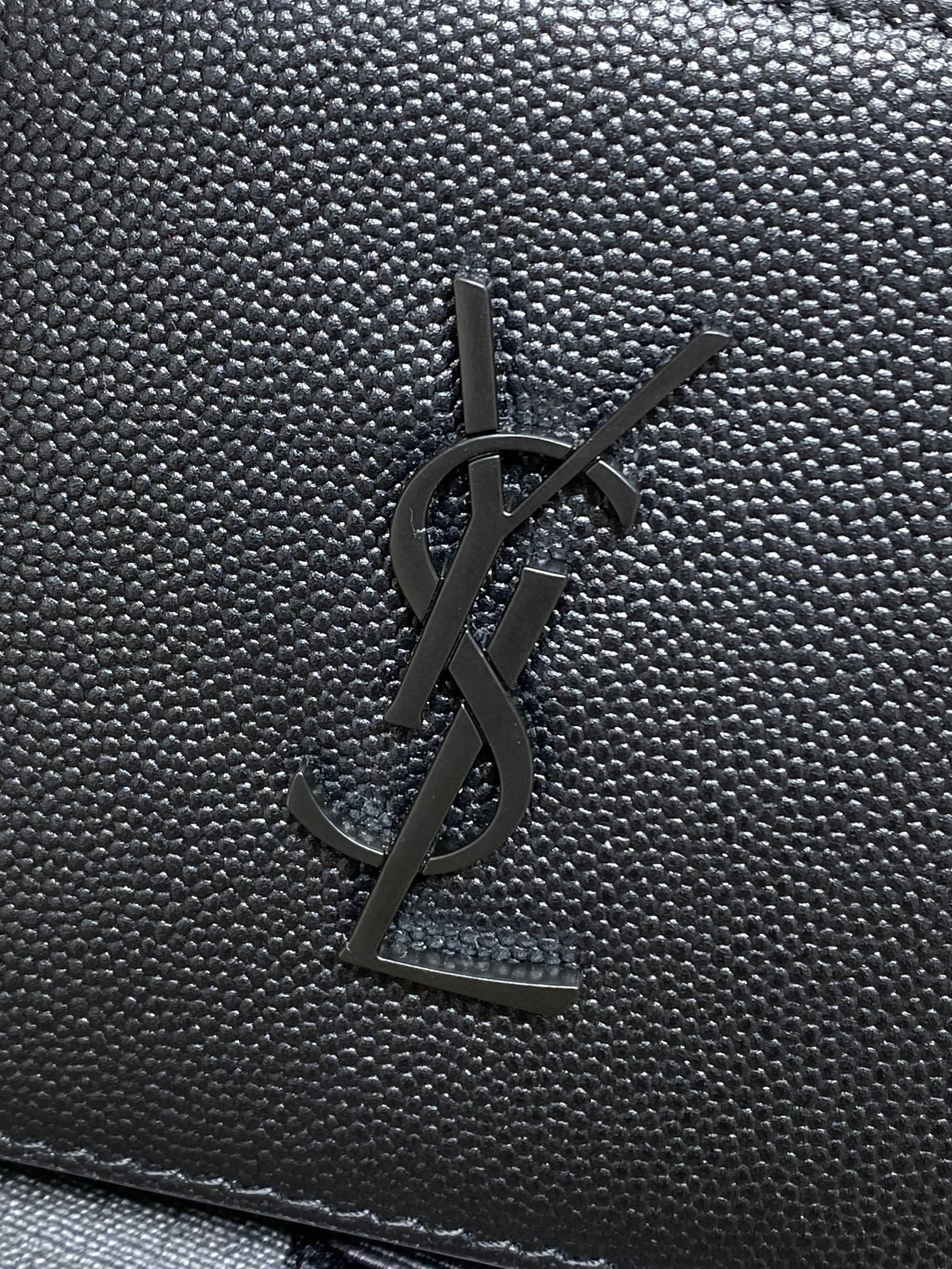YSL Style Black Leather Wallet Bags detail image 8 from source 770836