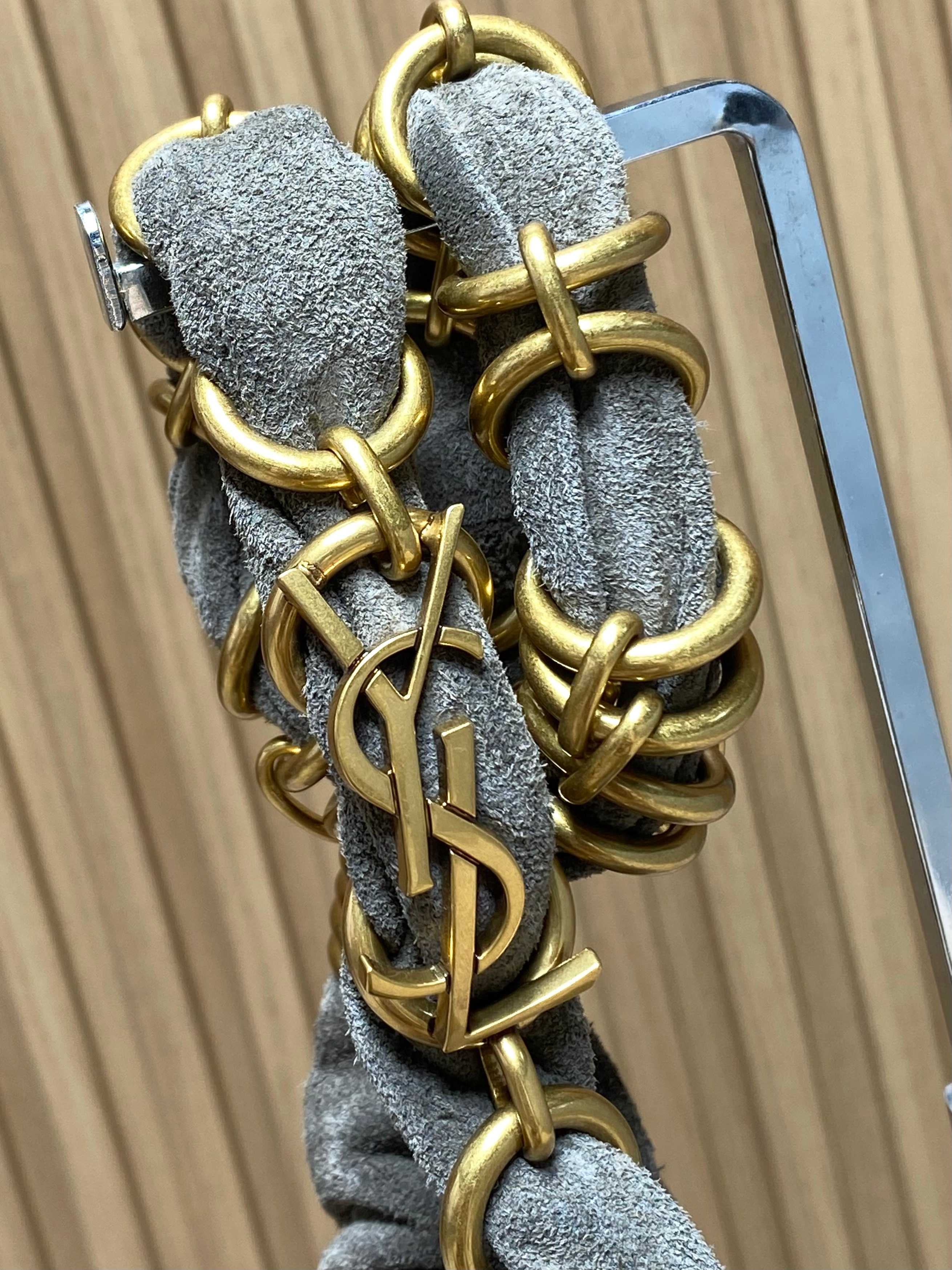 YSL Style Green Leather Tote Bag style reference detail image 6 from source 770823
