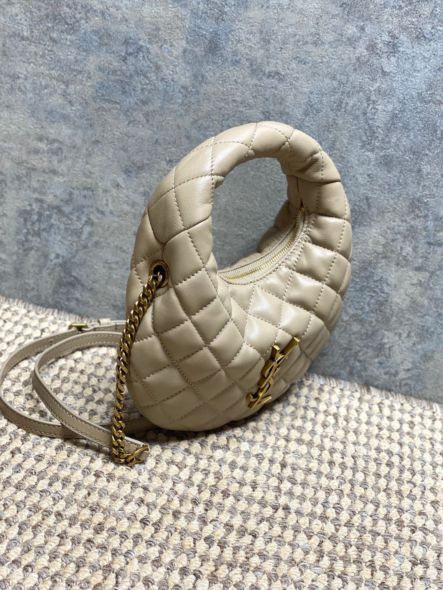 YSL Style Black Leather Hobo Bag style reference detail image 3 from source 770818