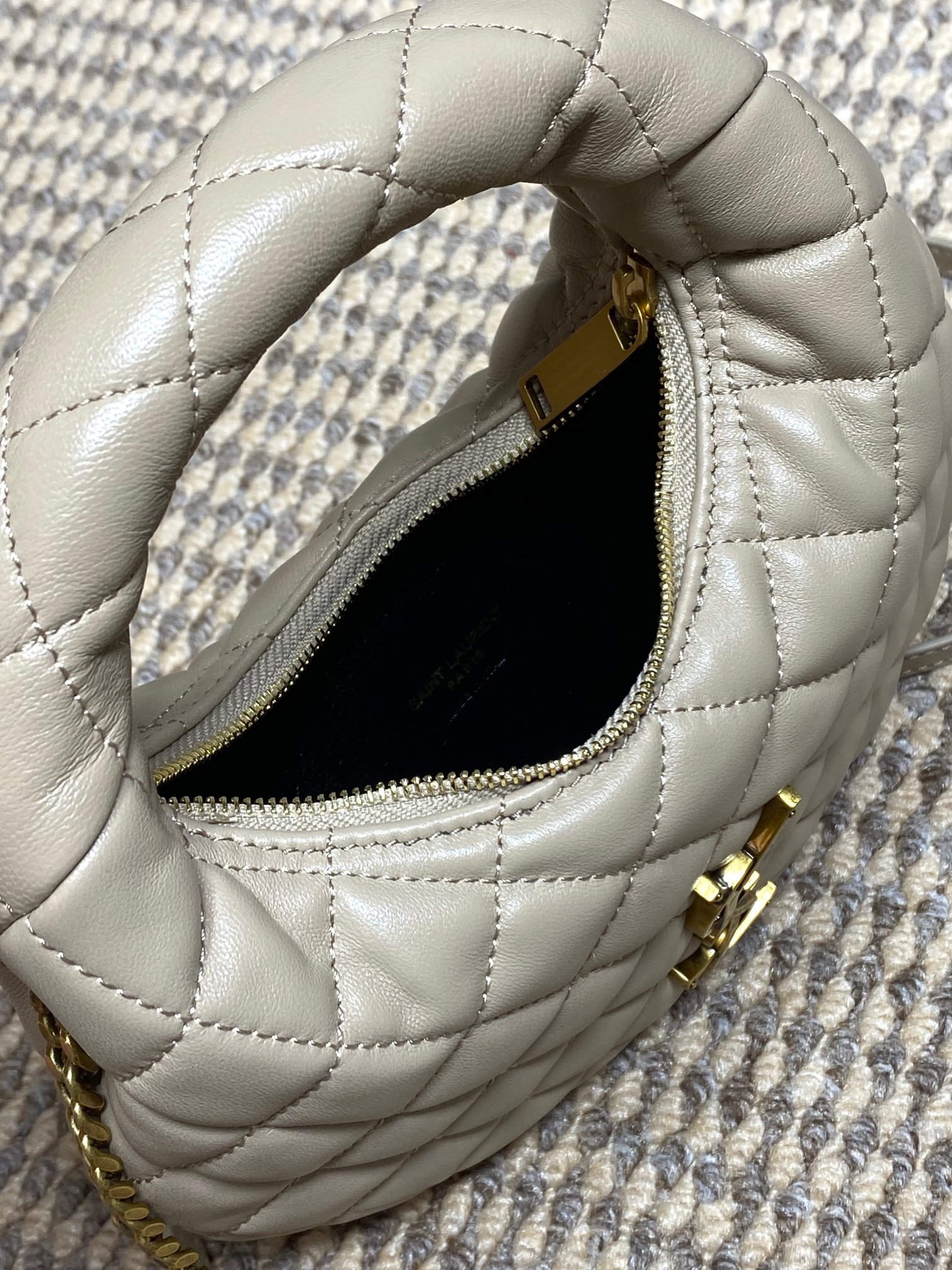 YSL Style Black Leather Hobo Bag style reference detail image 9 from source 770818