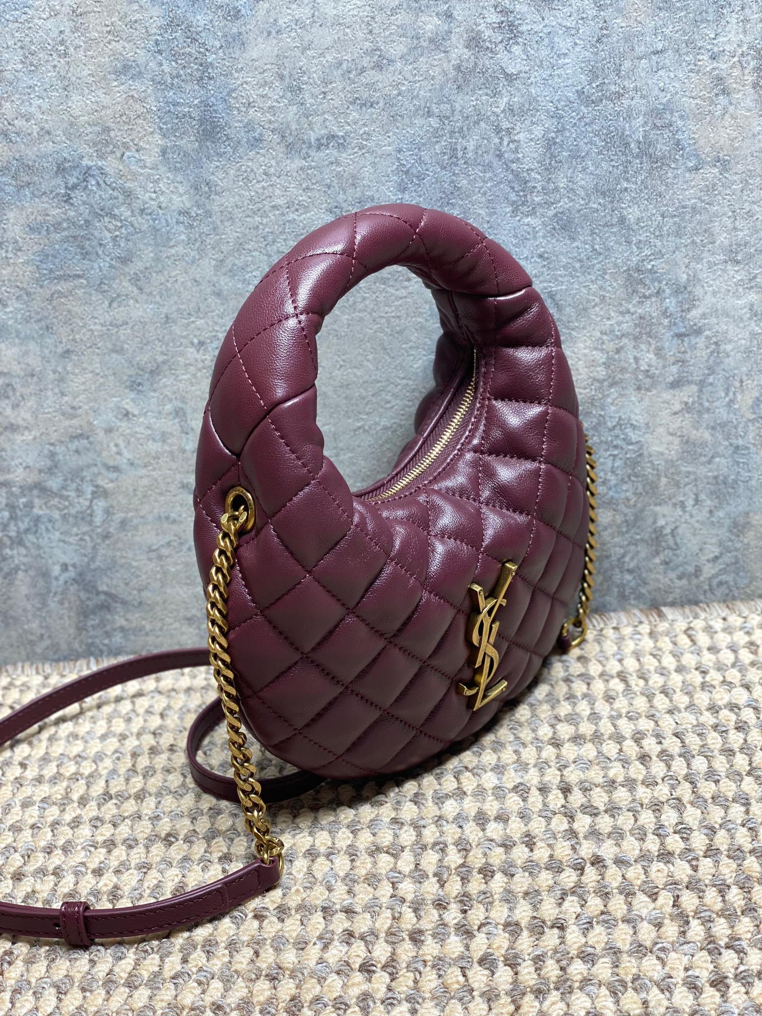 YSL Style Black Leather Hobo Bag style reference detail image 3 from source 770819