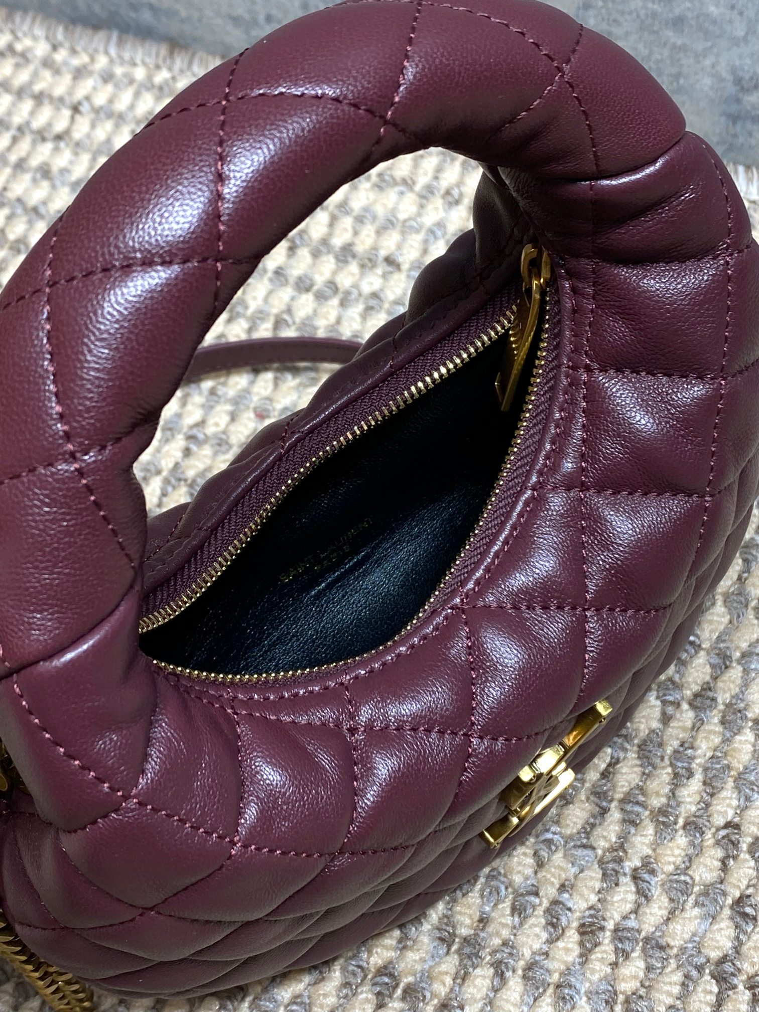 YSL Style Black Leather Hobo Bag style reference detail image 9 from source 770819