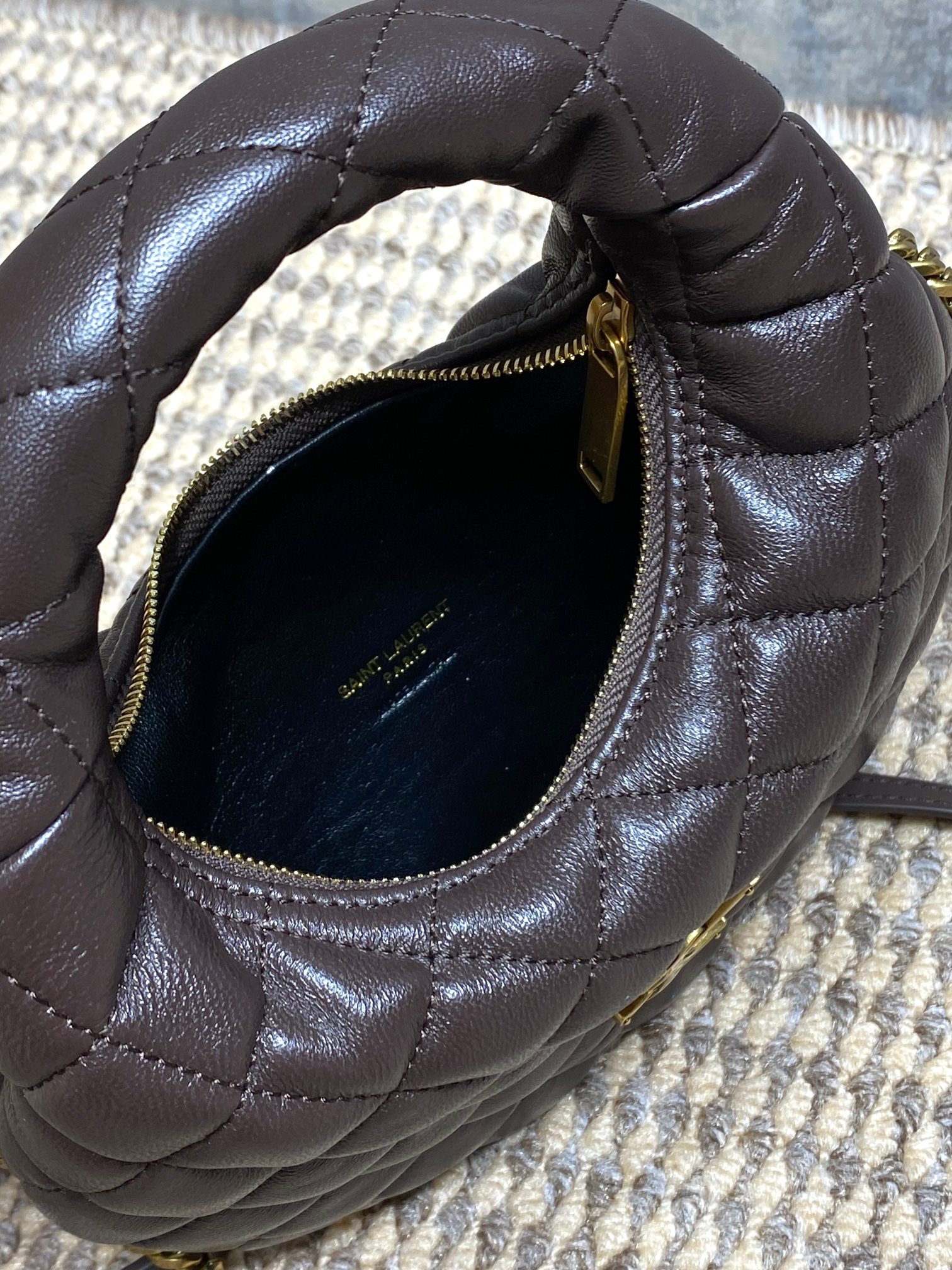 YSL Style Black Leather Hobo Bag style reference detail image 9 from source 770820