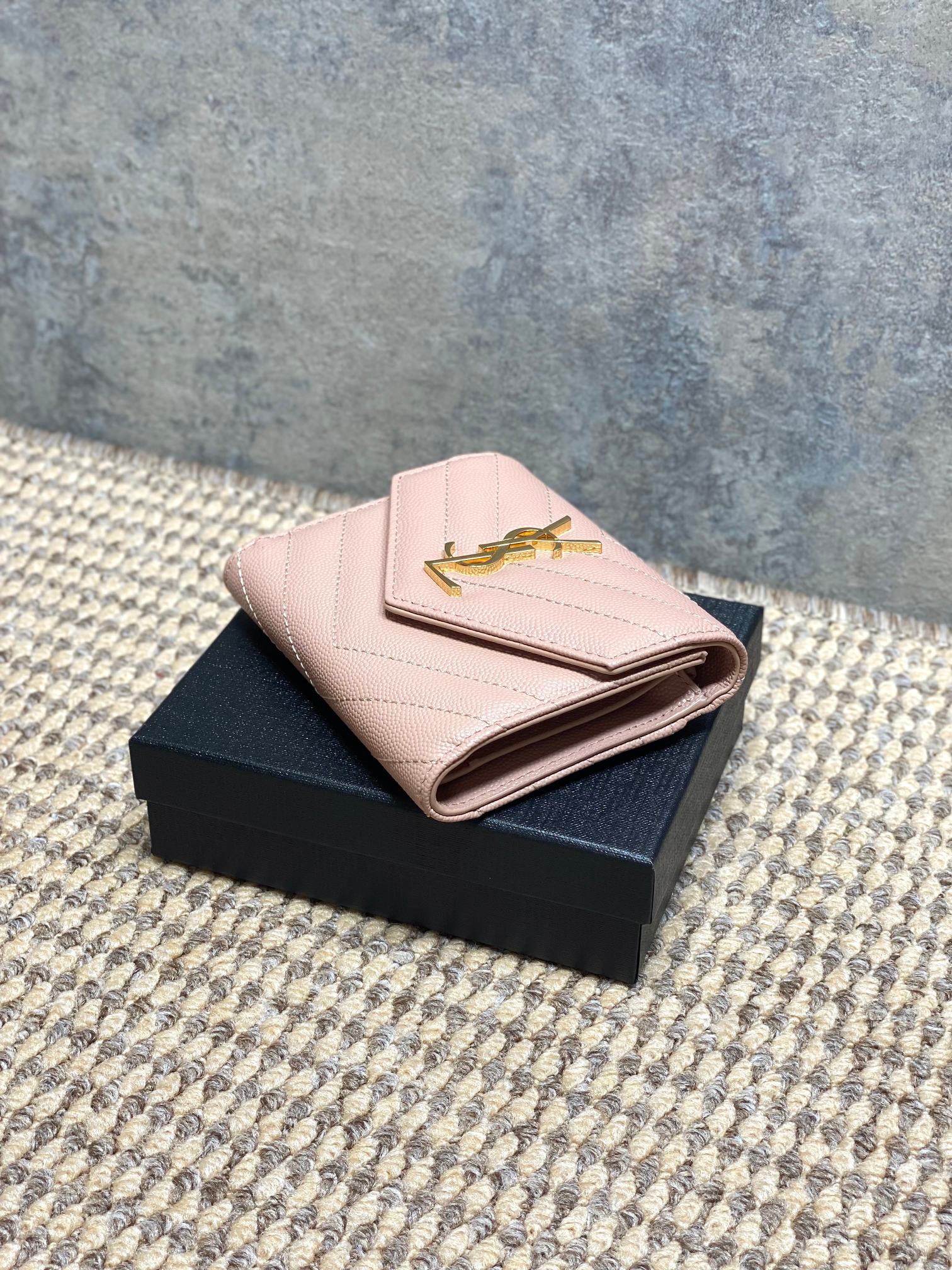 YSL Style Black Leather Wallet Bags detail image 3 from source 770785
