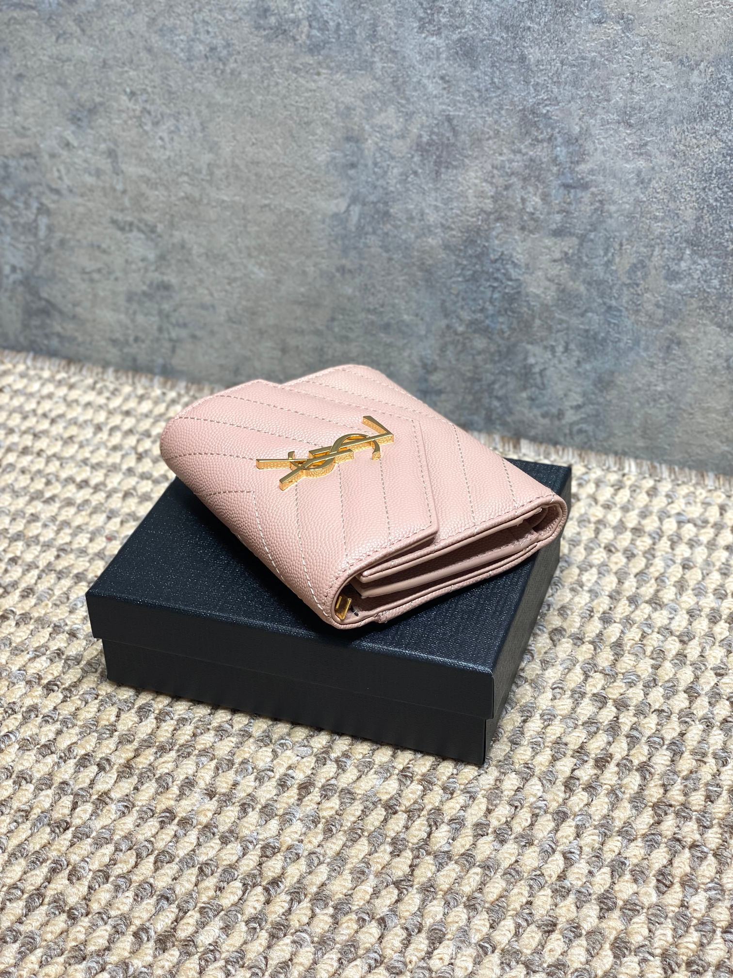 YSL Style Black Leather Wallet Bags detail image 4 from source 770785