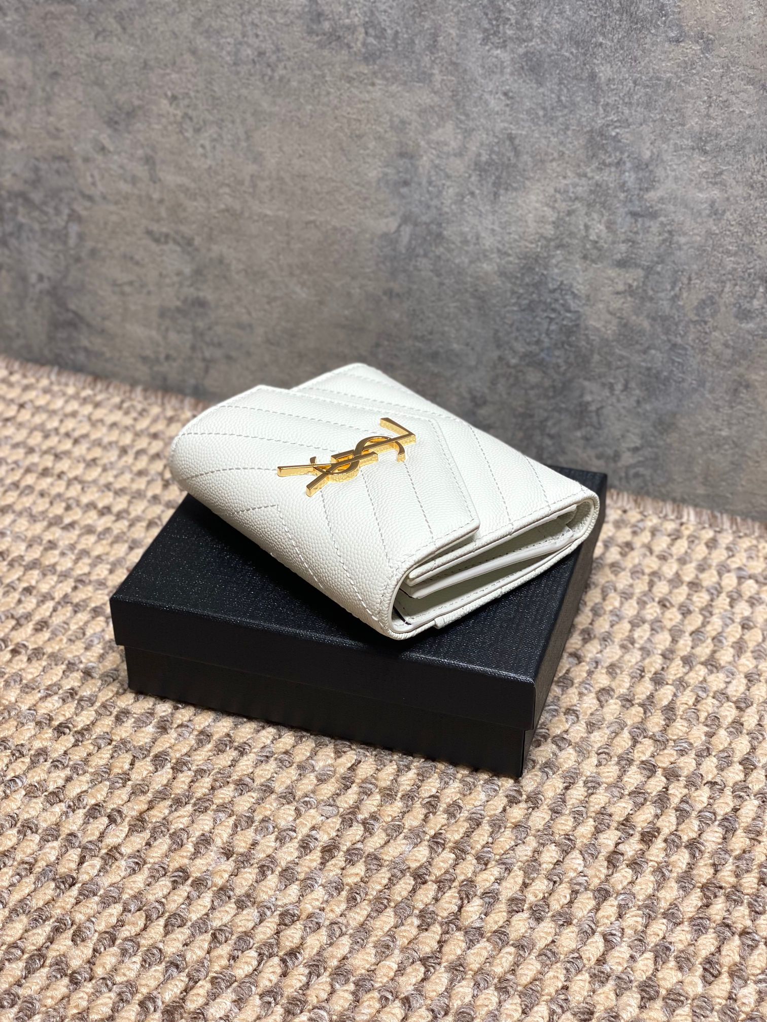 YSL Style Black Leather Wallet Bags detail image 4 from source 770786