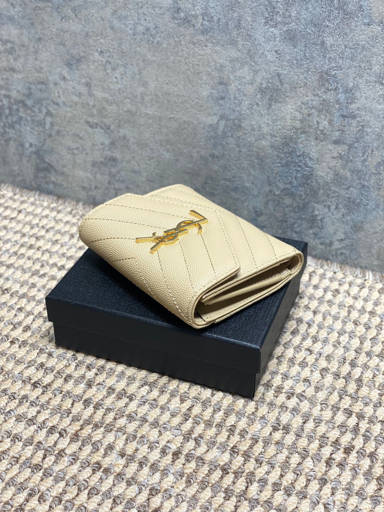 YSL Style Black Leather Wallet Bags detail image 4 from source 770787