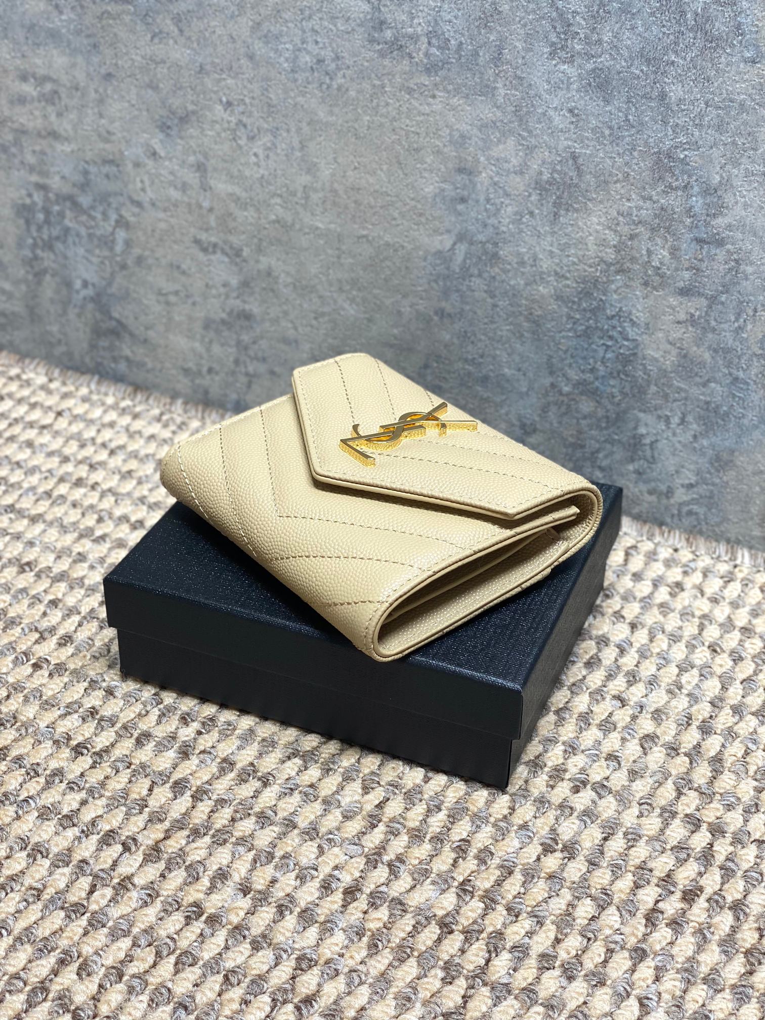 YSL Style Black Leather Wallet Bags detail image 3 from source 770787