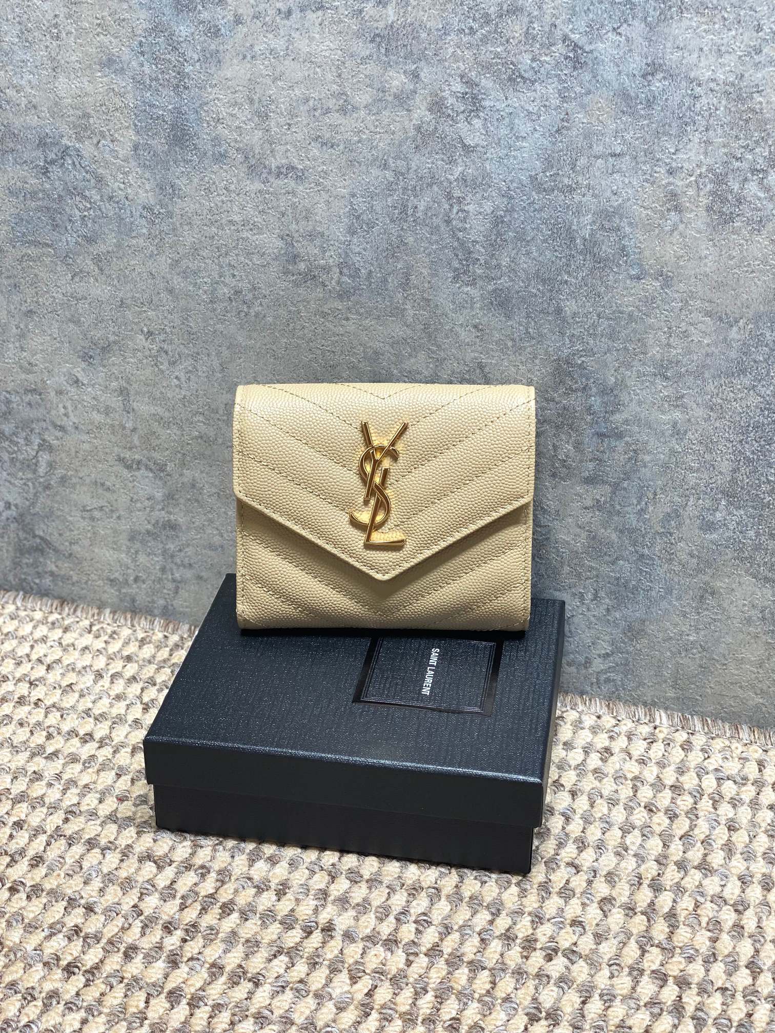 YSL Style Black Leather Wallet Bags detail image 1 from source 770787