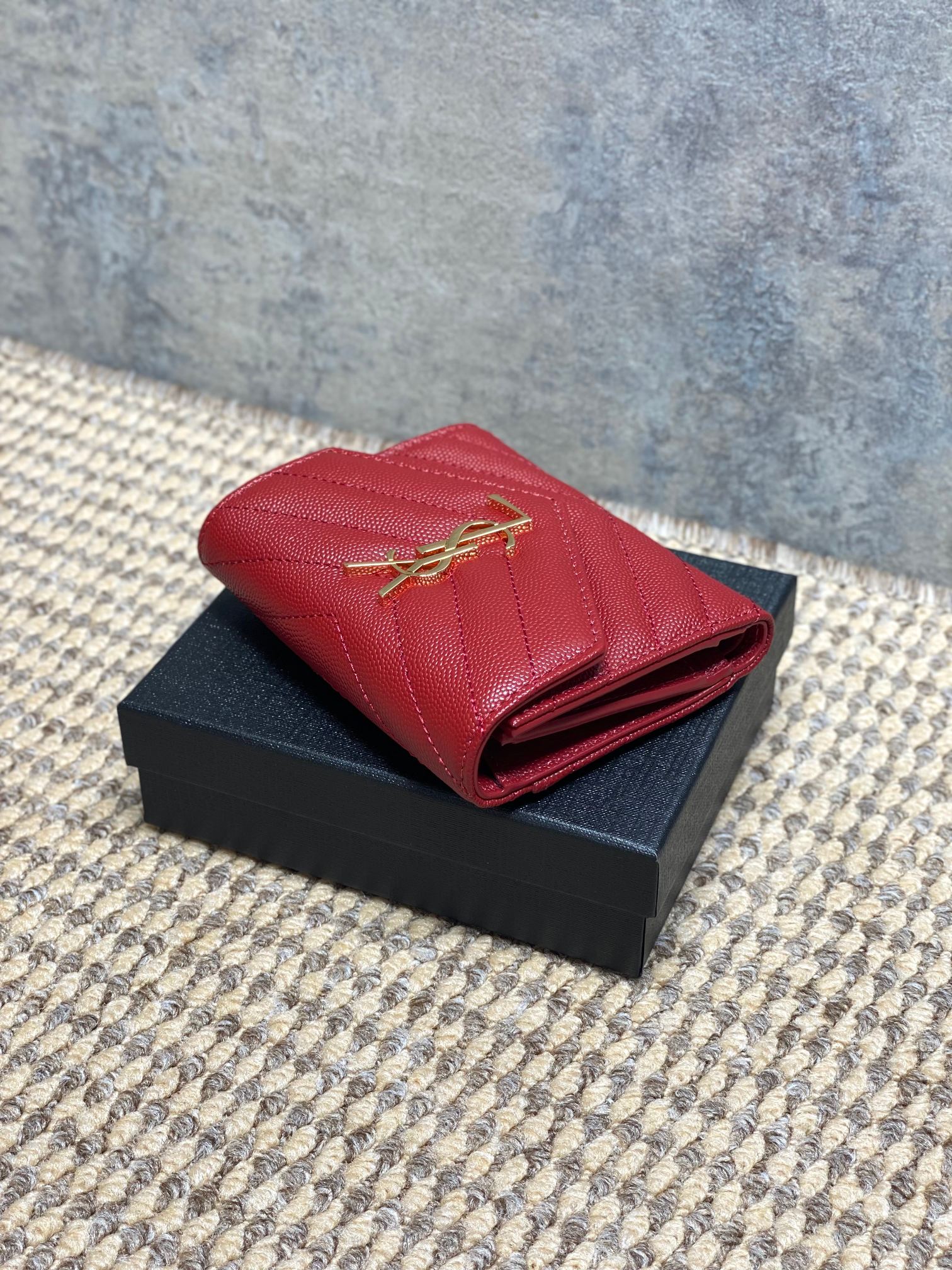 YSL Style Black Leather Wallet Bags detail image 4 from source 770788