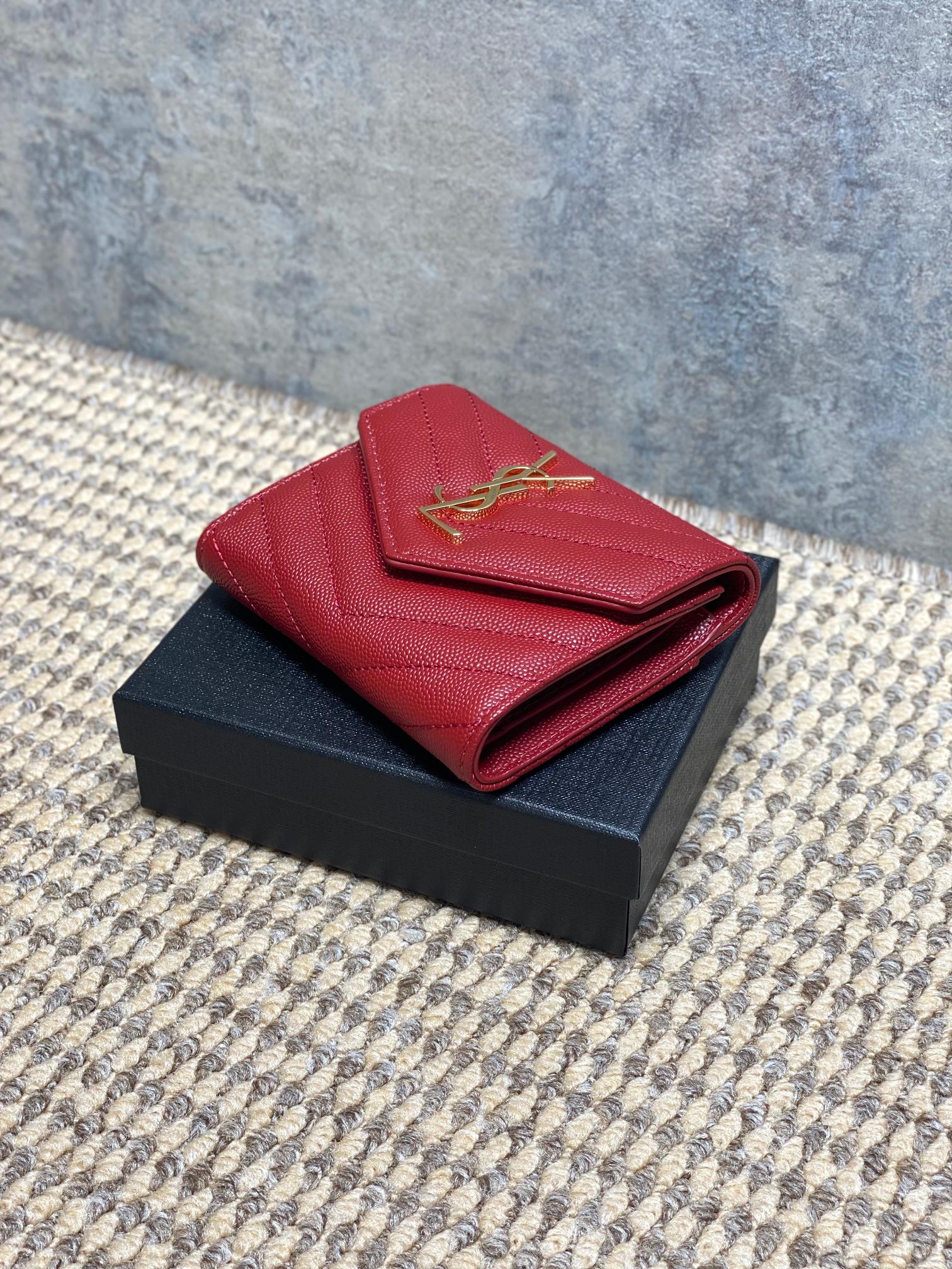 YSL Style Black Leather Wallet Bags detail image 3 from source 770788