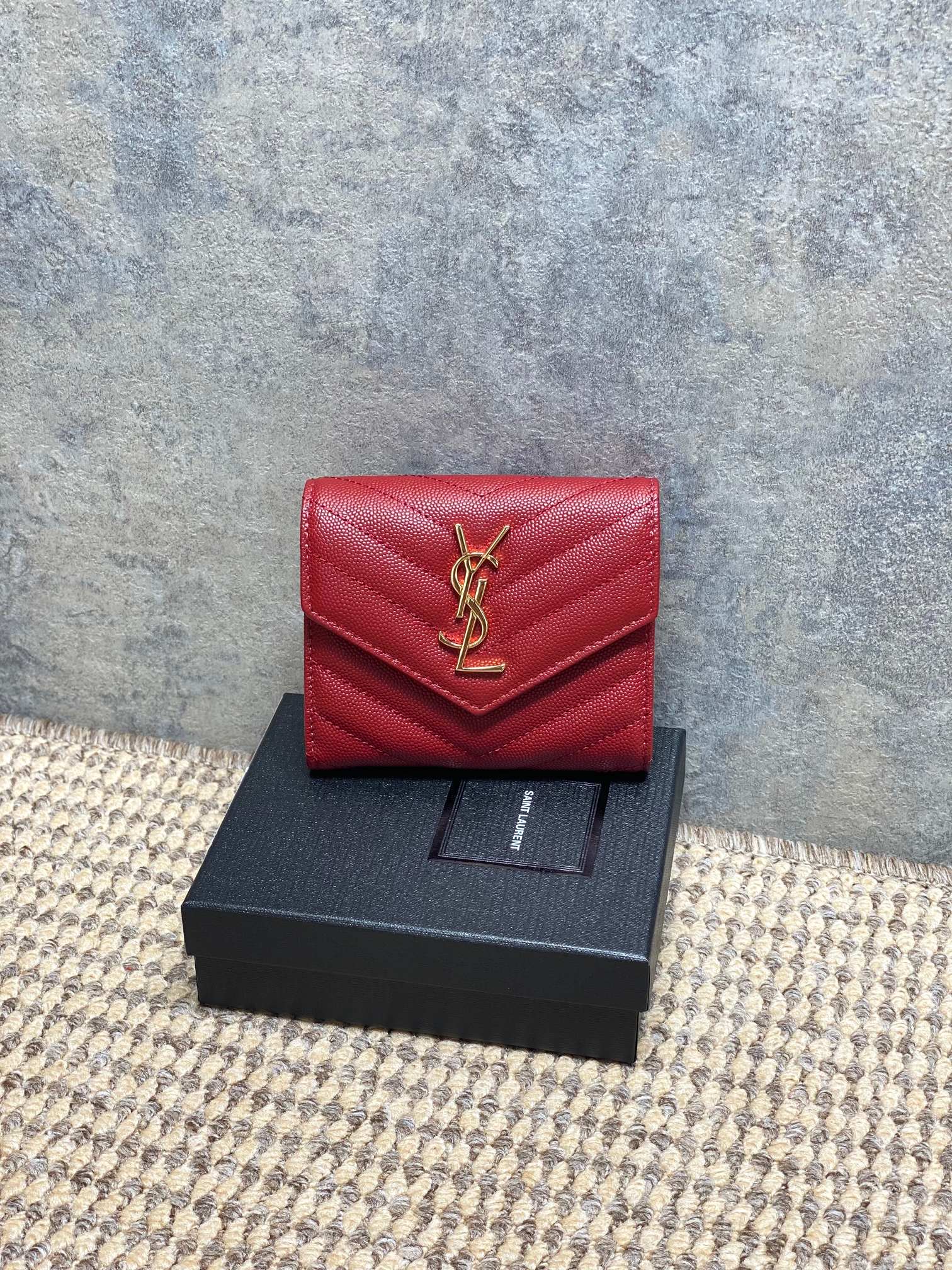 YSL Style Black Leather Wallet Bags detail image 1 from source 770788