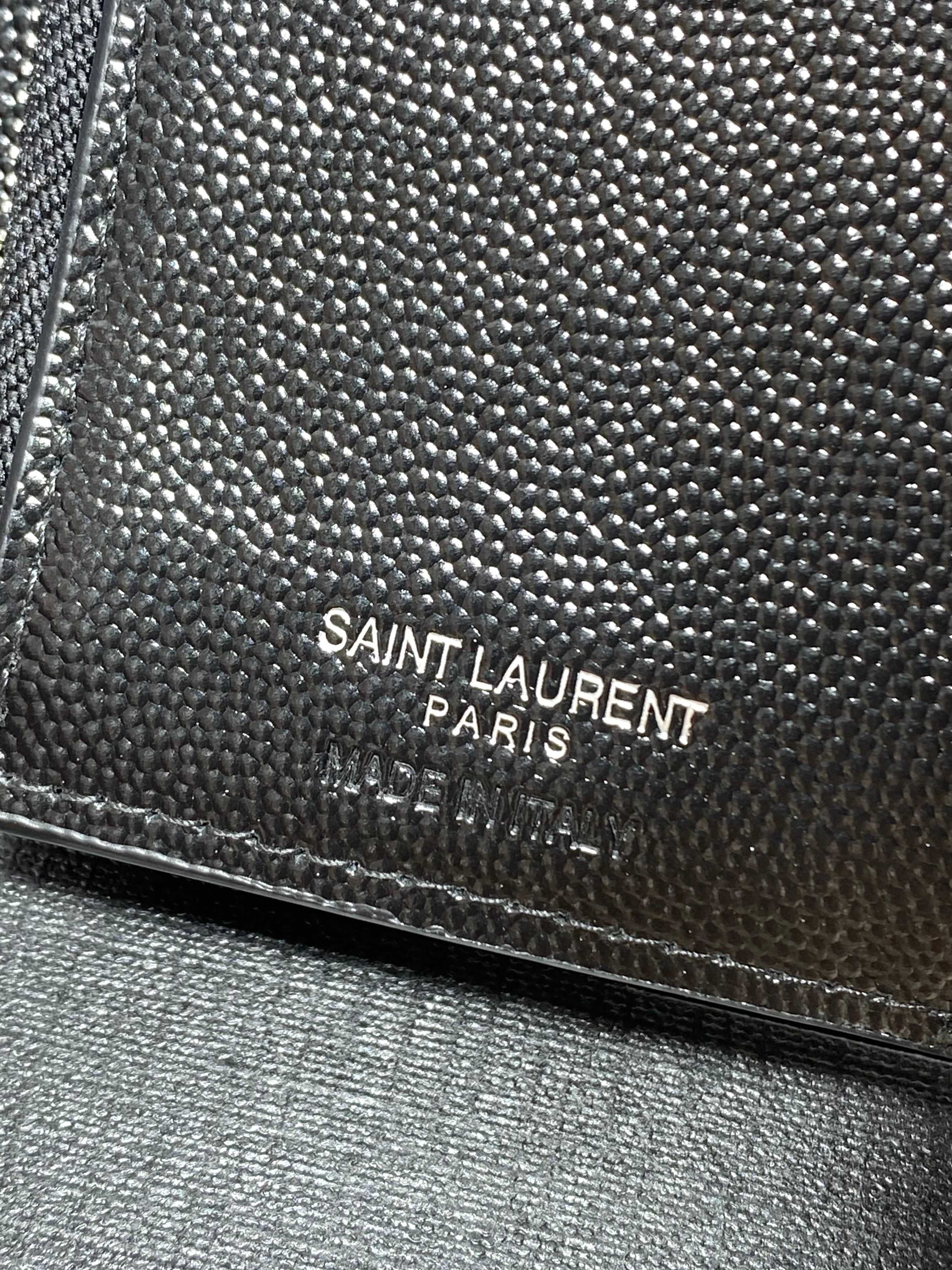YSL Style Black Leather Wallet Bags detail image 9 from source 770789