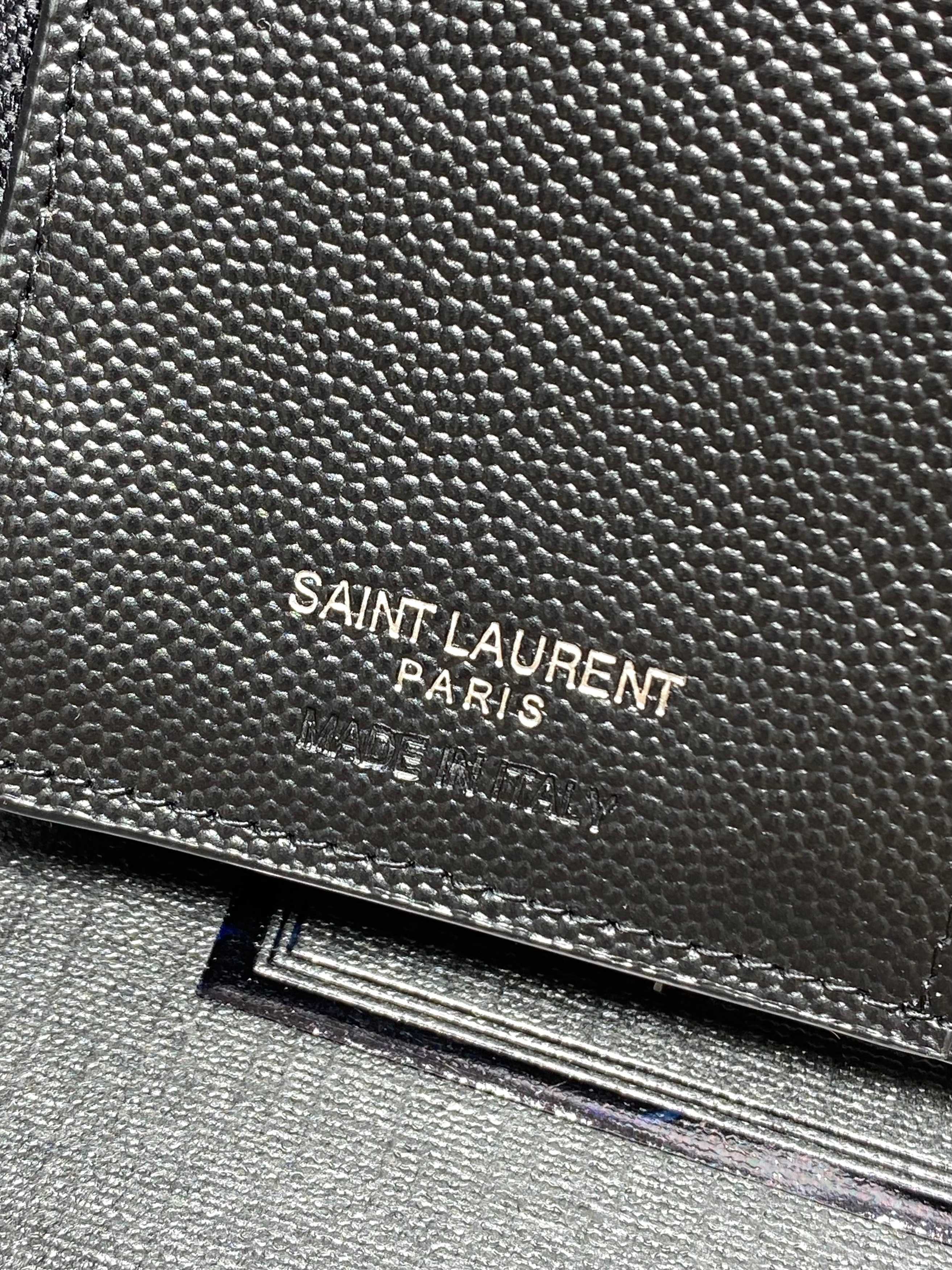 YSL Style Black Leather Wallet Bags detail image 9 from source 770790
