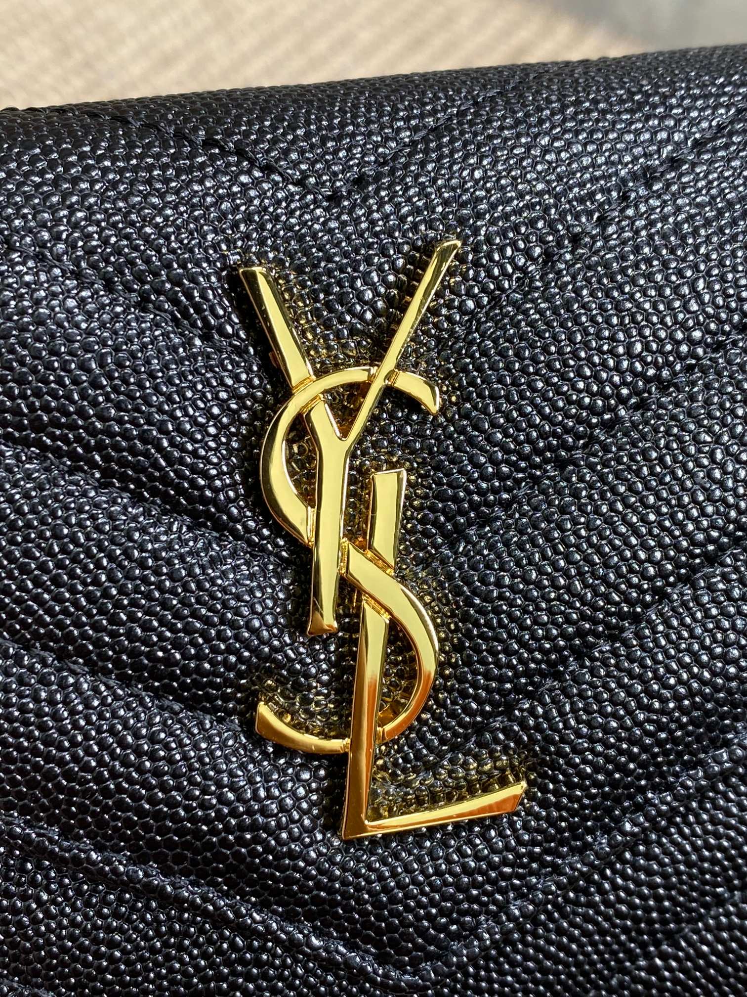 YSL Style Black Leather Wallet Bags detail image 8 from source 770791