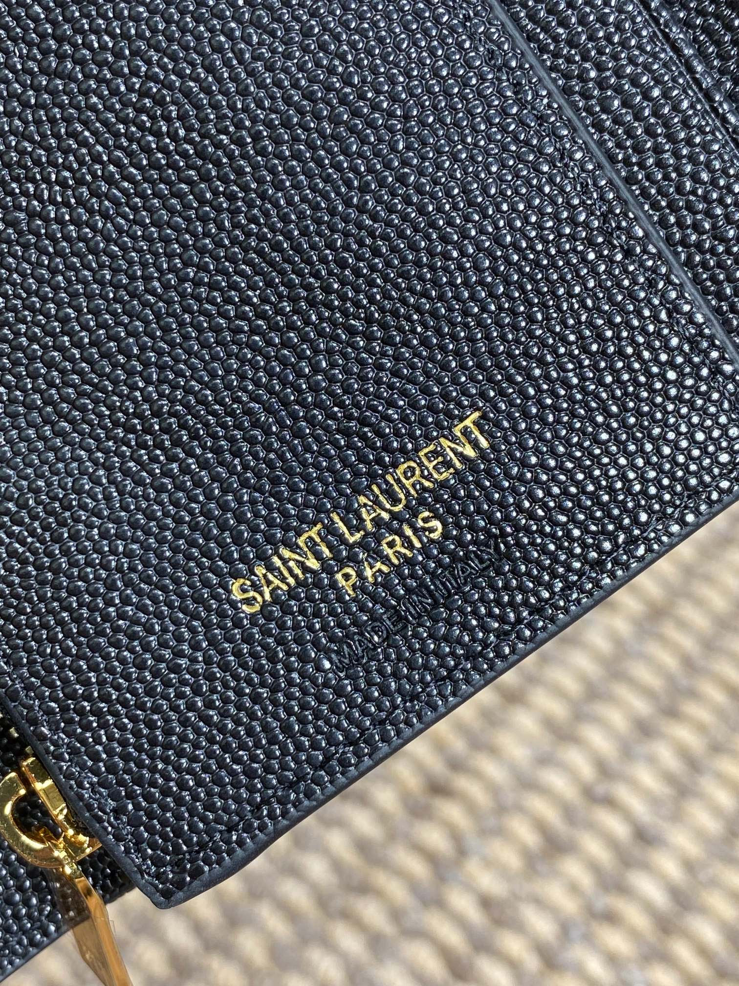 YSL Style Black Leather Wallet Bags detail image 9 from source 770791