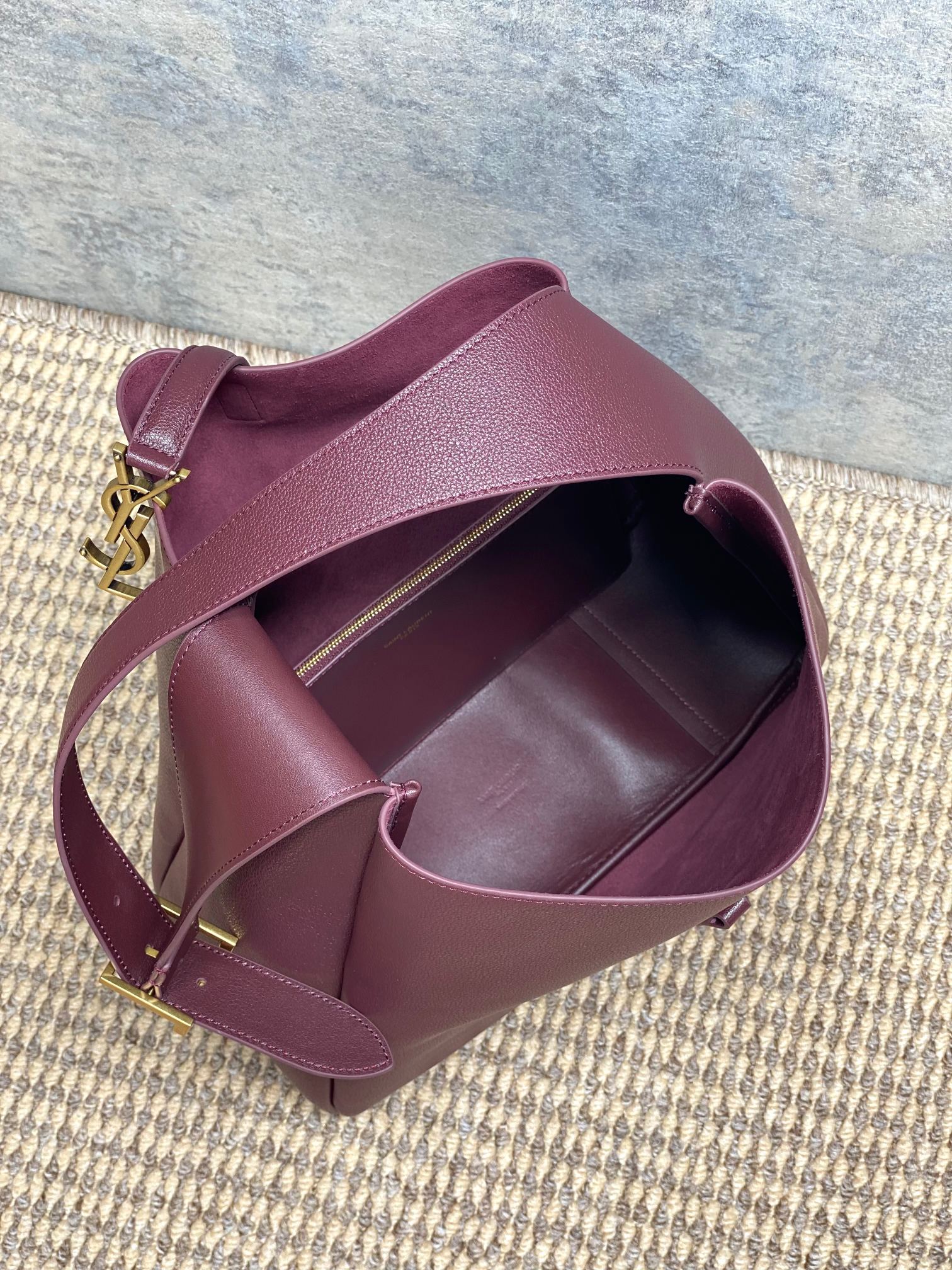 YSL Style Leather Hobo Bag style reference detail image 9 from source 770774