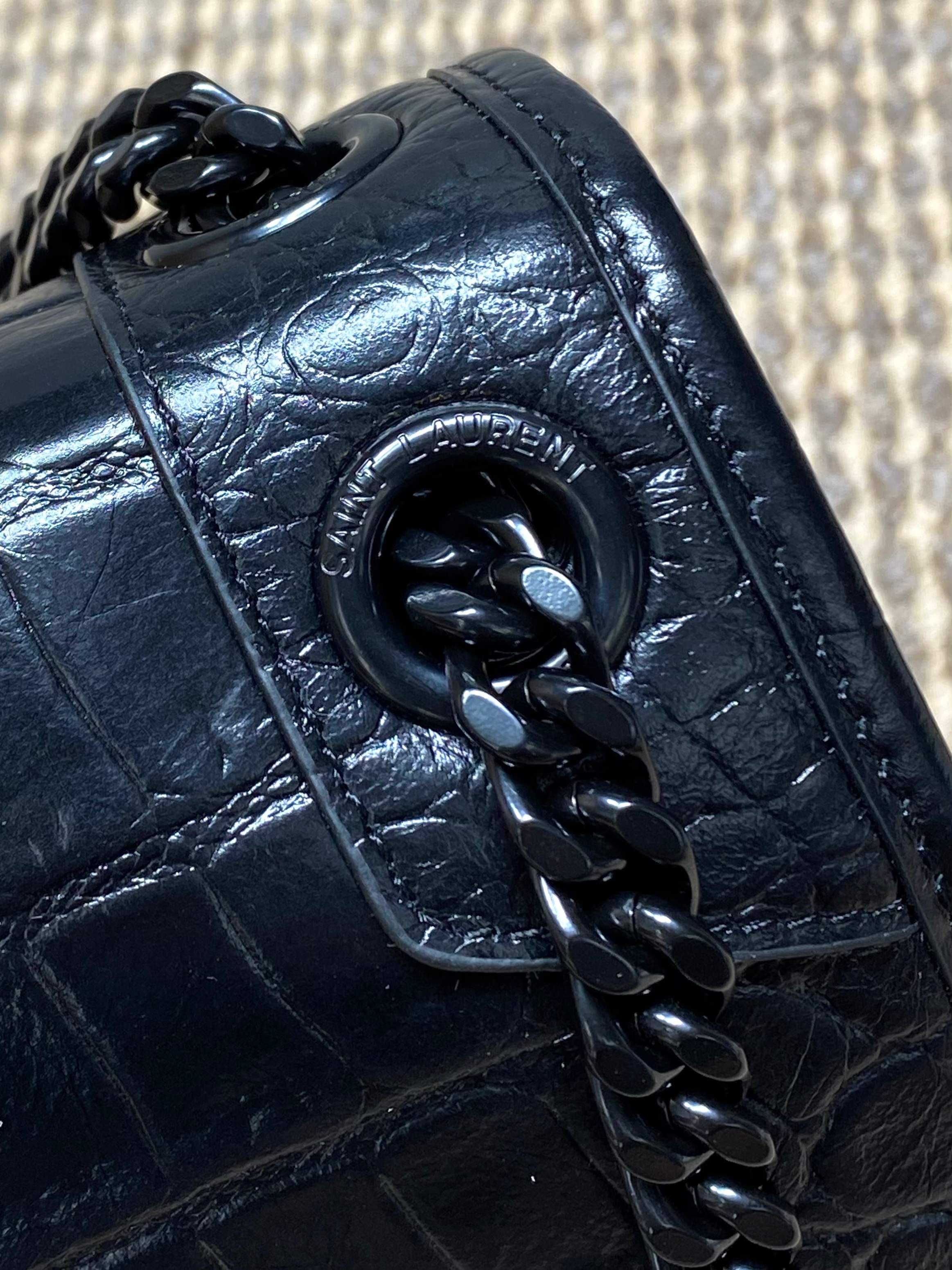 YSL Style Black Leather Top Handle Bag style reference detail image 7 from source 770771