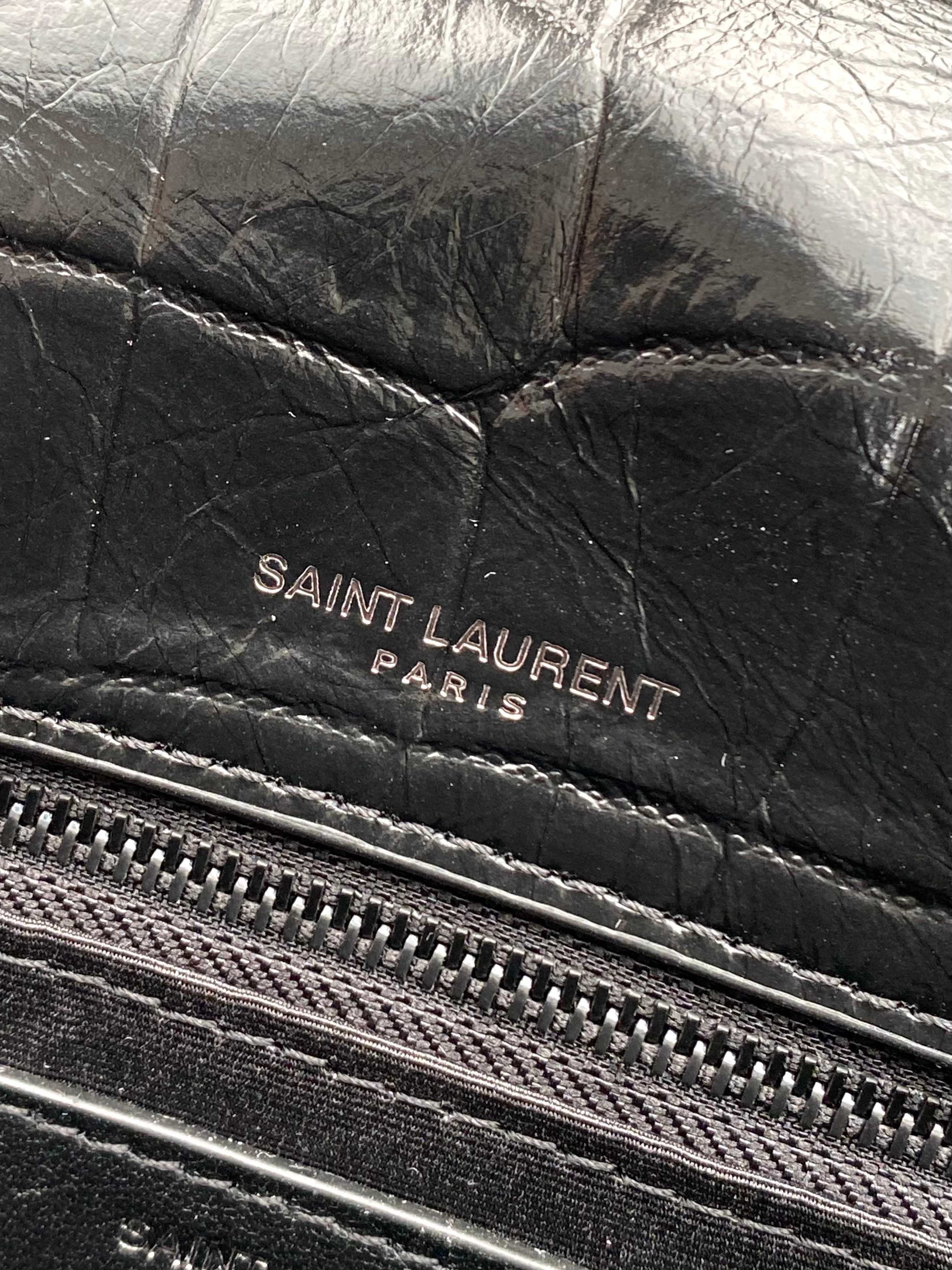 YSL Style Black Leather Top Handle Bag style reference detail image 8 from source 770771