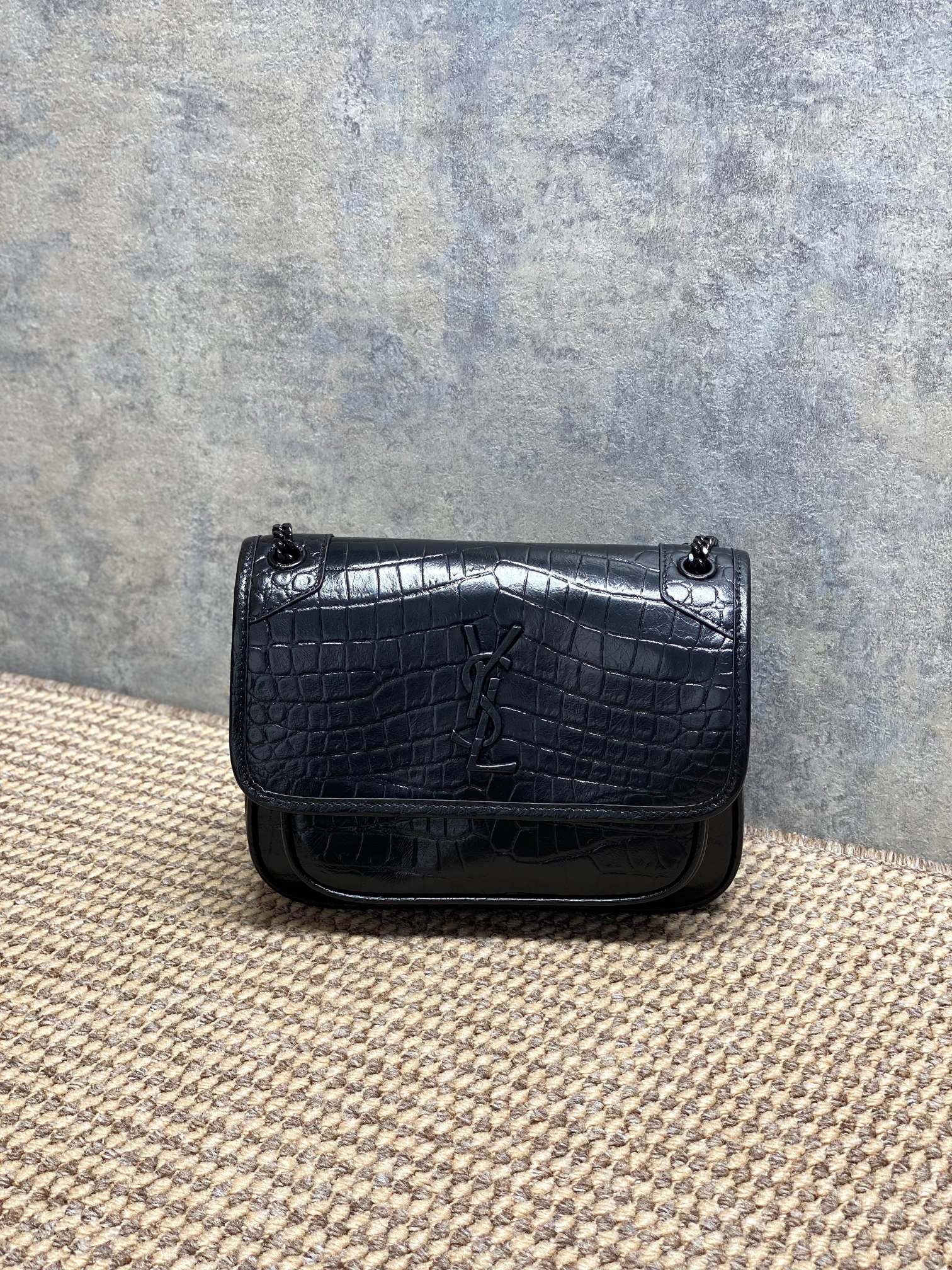 YSL Style Black Leather Top Handle Bag style reference detail image 1 from source 770772