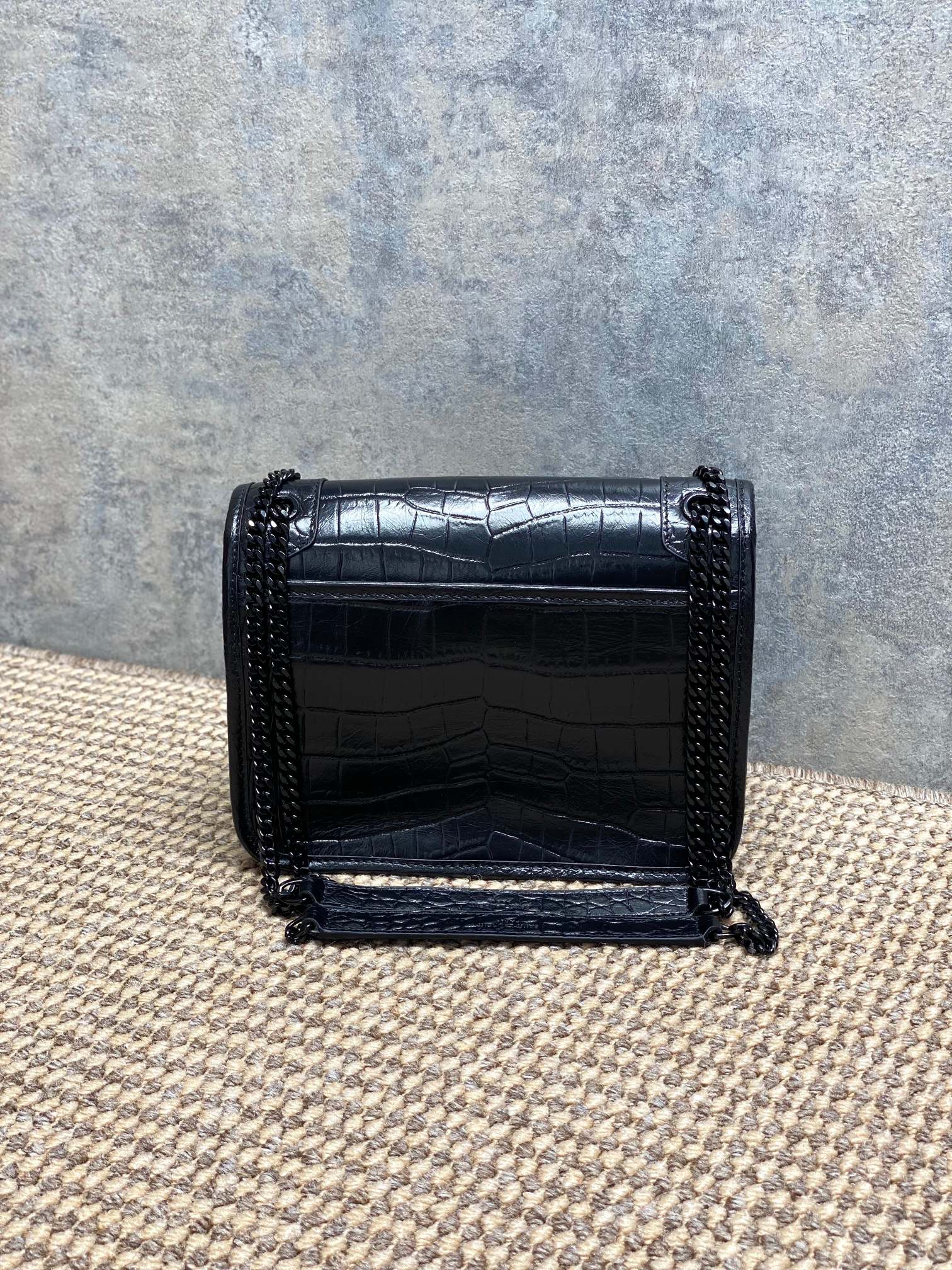 YSL Style Black Leather Top Handle Bag style reference detail image 3 from source 770772