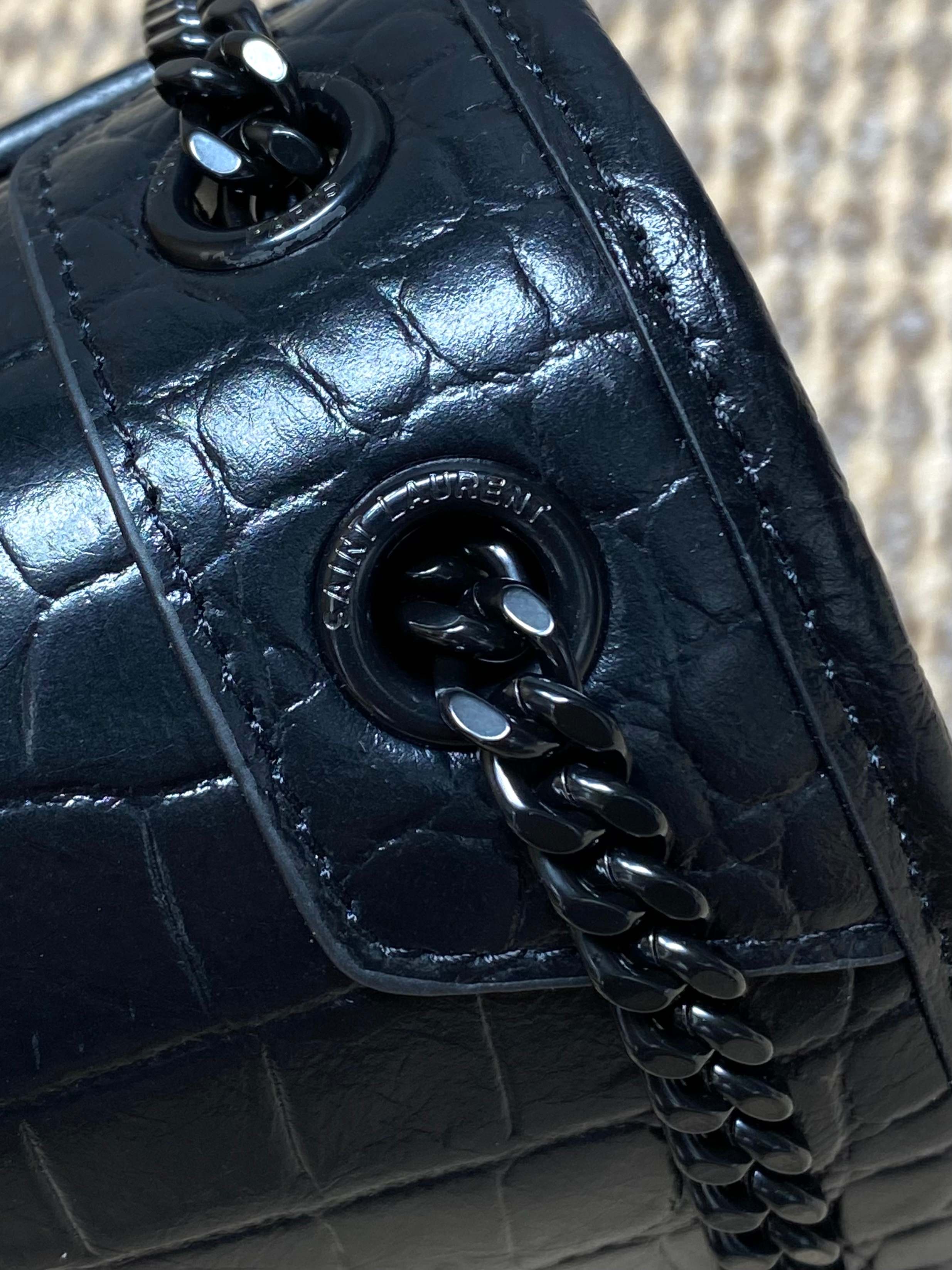YSL Style Black Leather Top Handle Bag style reference detail image 6 from source 770772