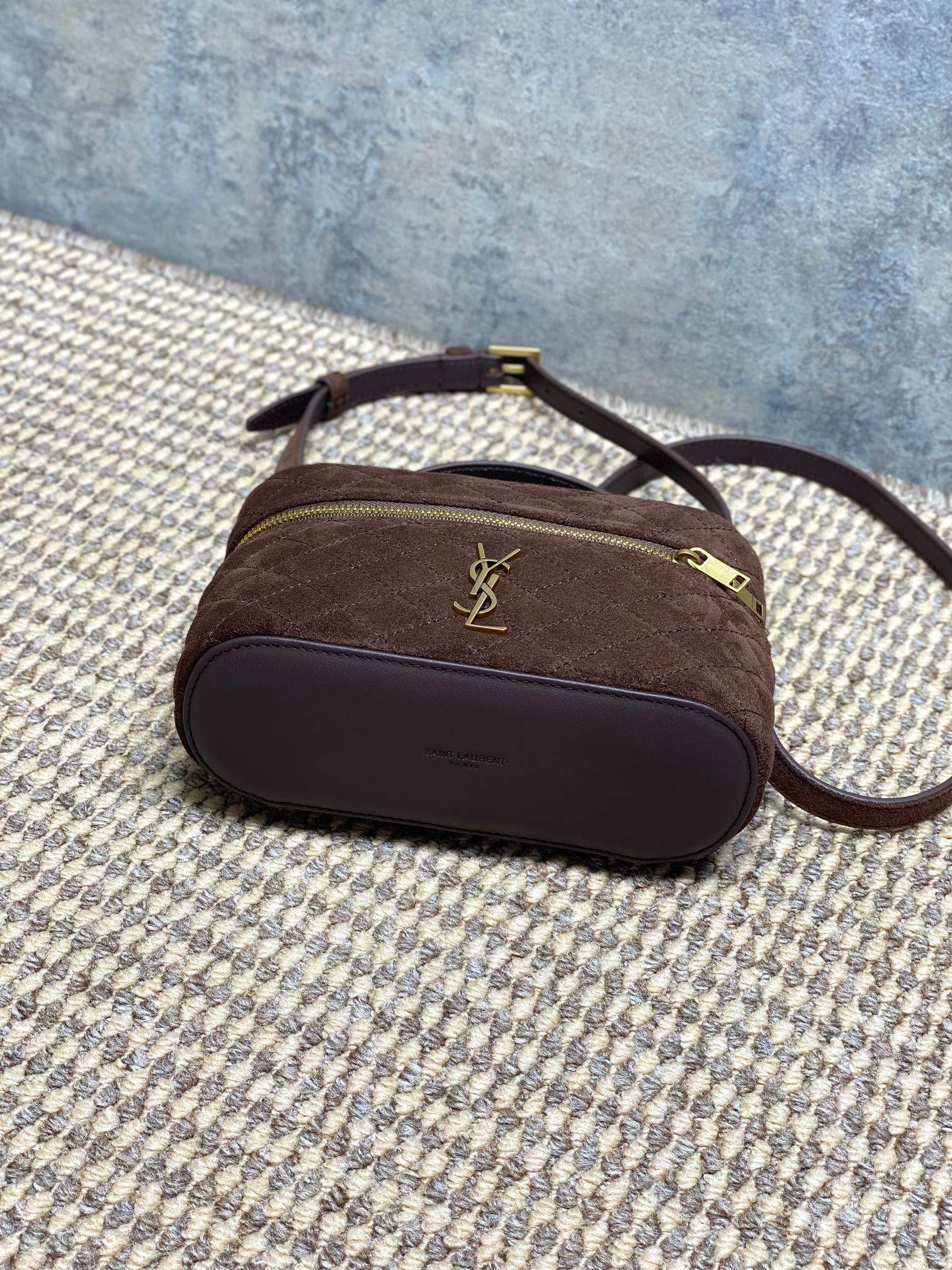 YSL Style Brown Leather Crossbody Bag style reference detail image 4 from source 770769