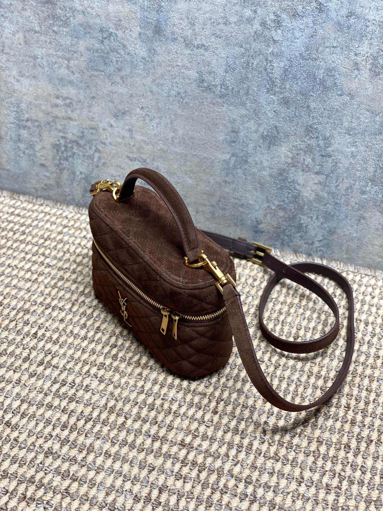 YSL Style Brown Leather Crossbody Bag style reference detail image 3 from source 770769