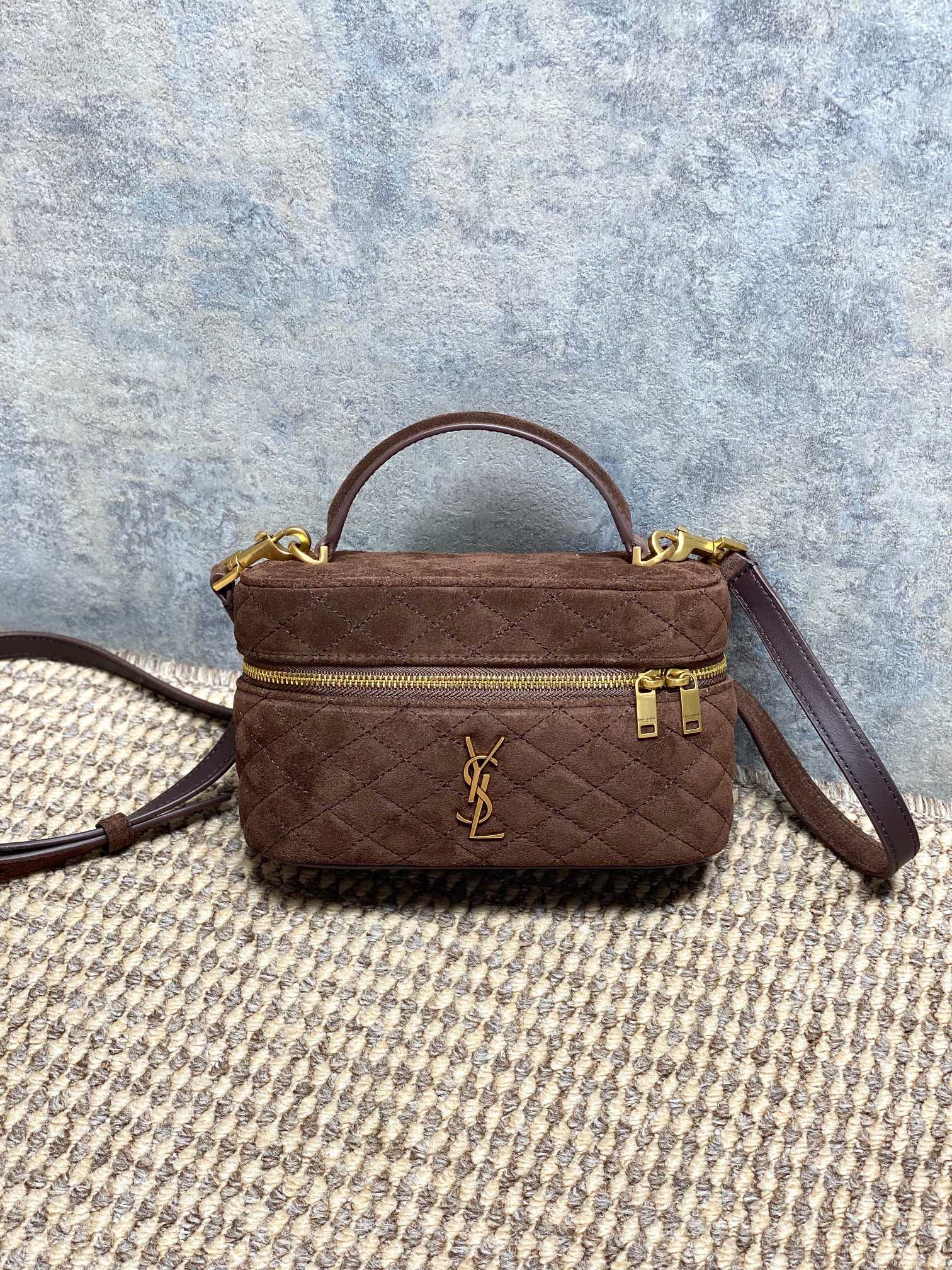 YSL Style Brown Leather Crossbody Bag style reference detail image 1 from source 770769