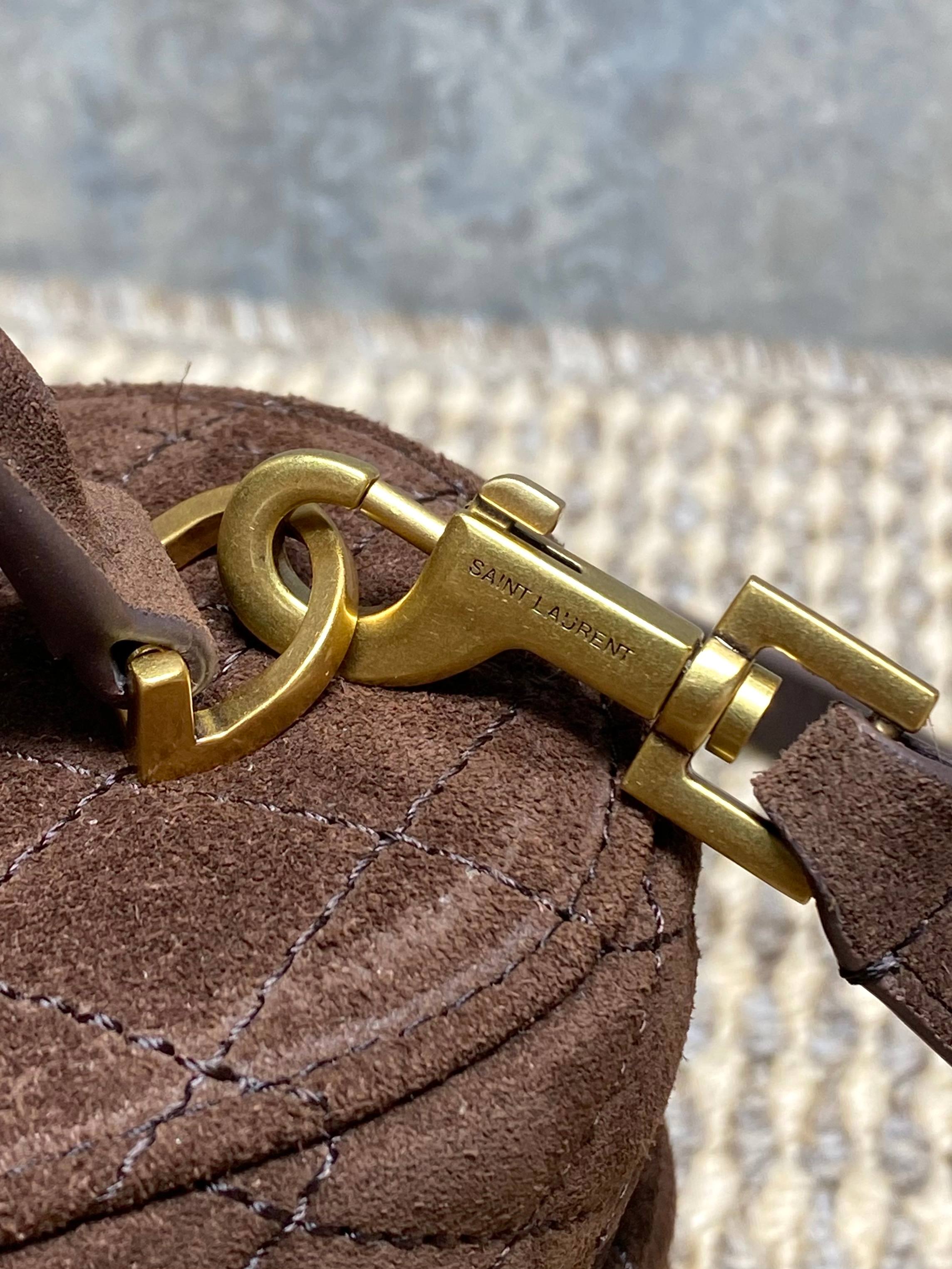 YSL Style Brown Leather Crossbody Bag style reference detail image 7 from source 770769