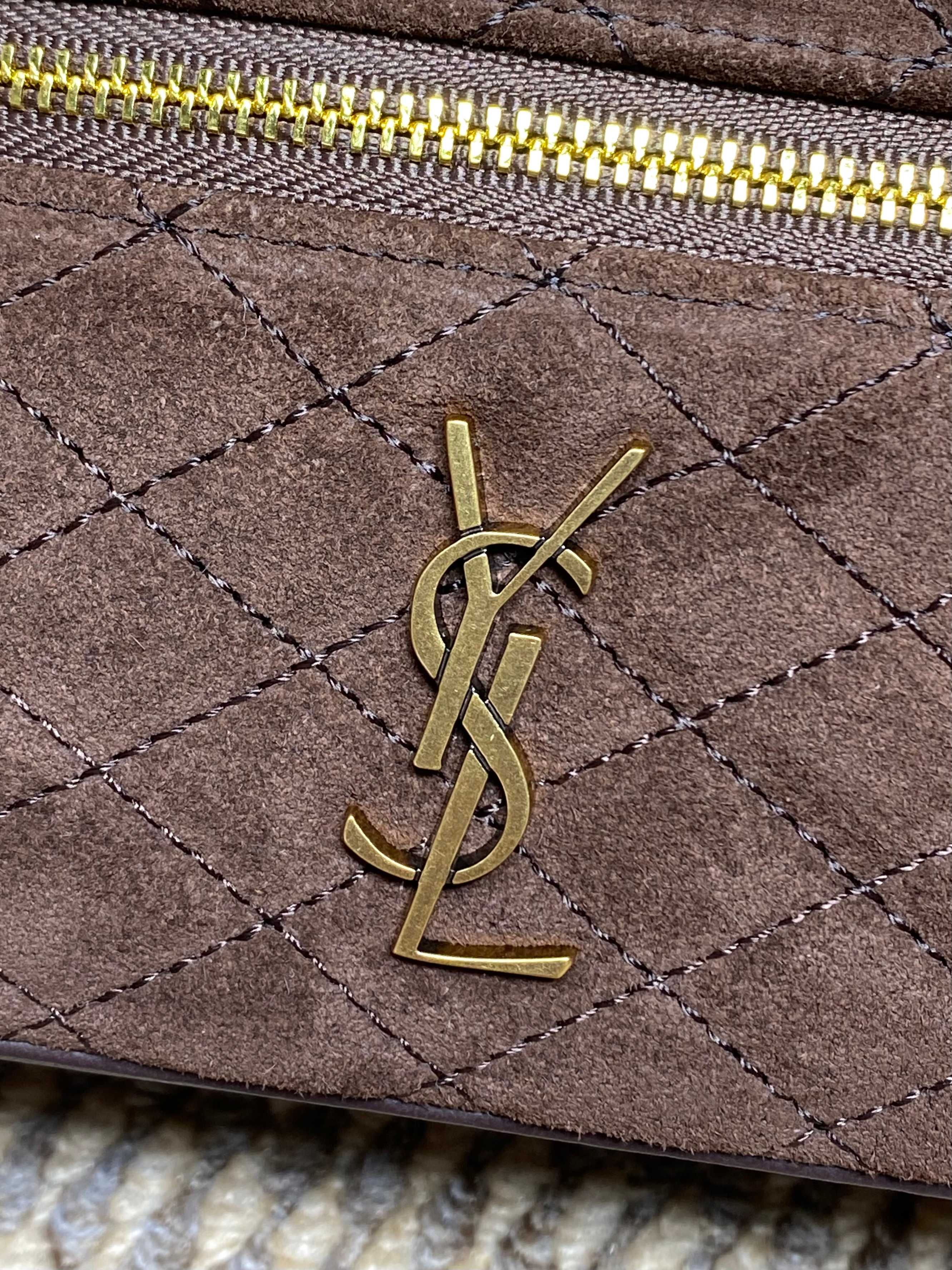 YSL Style Brown Leather Crossbody Bag style reference detail image 6 from source 770769