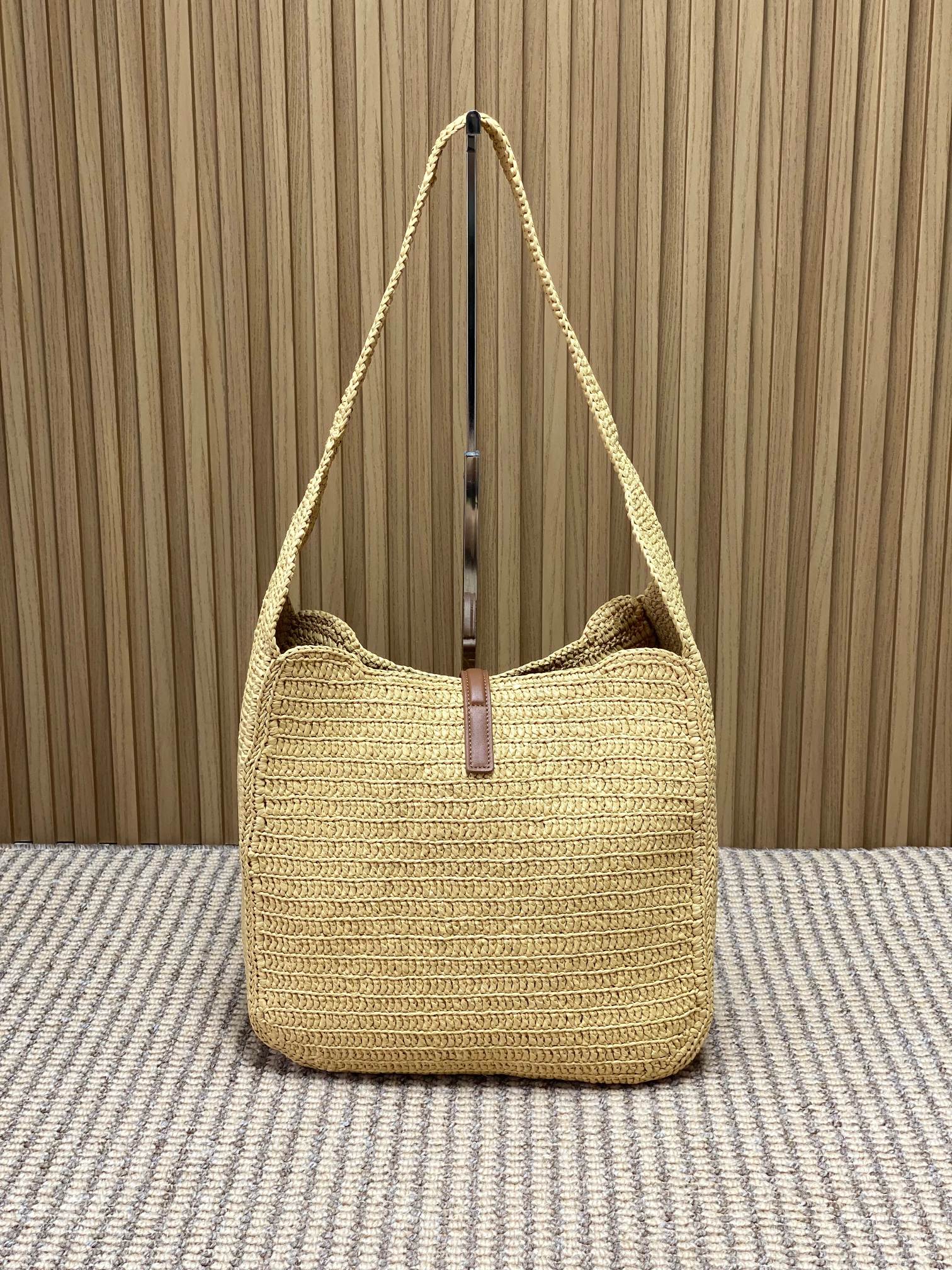 YSL Raffia Hobo Shoulder Bag