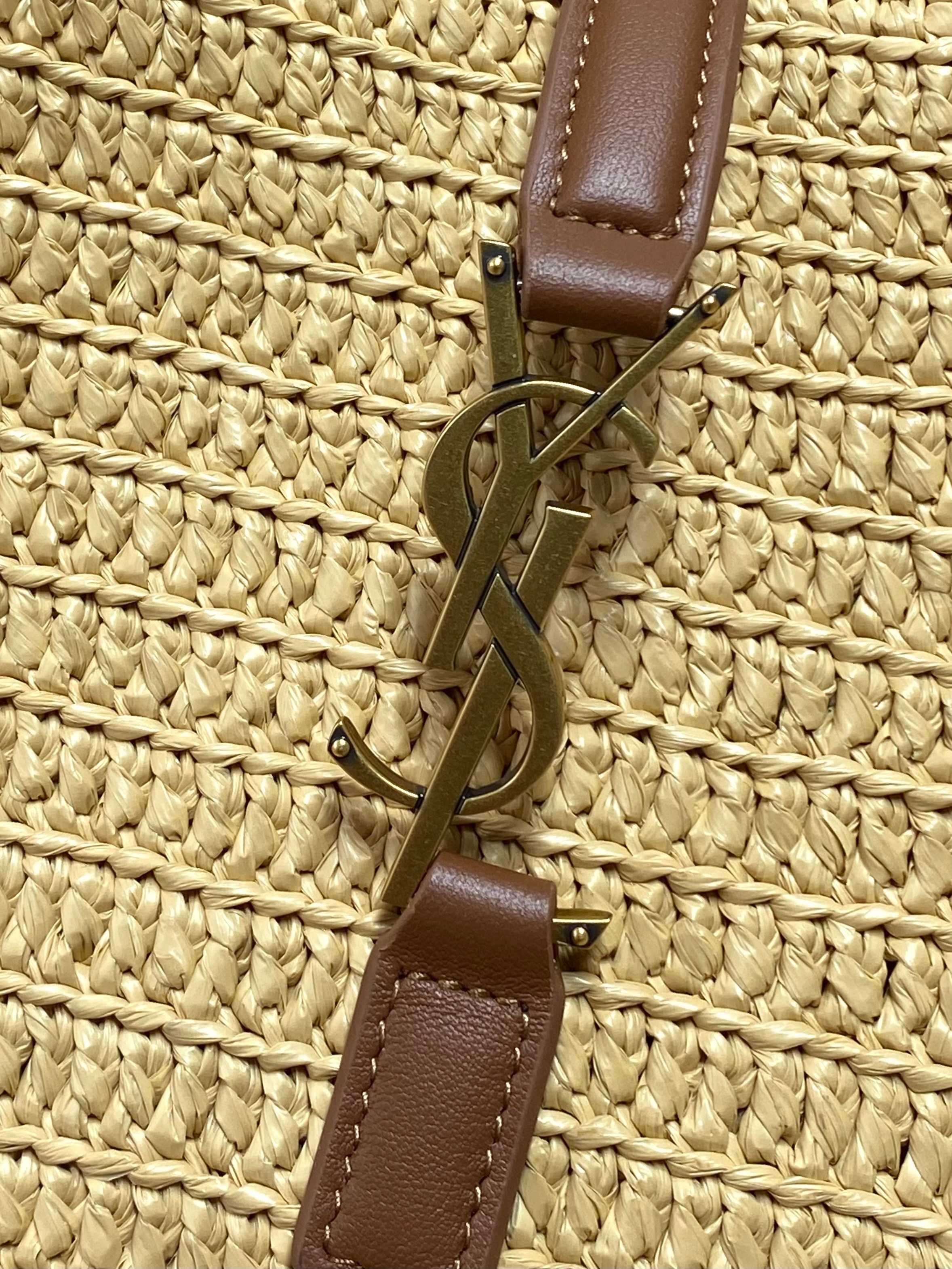 YSL Raffia Hobo Shoulder Bag