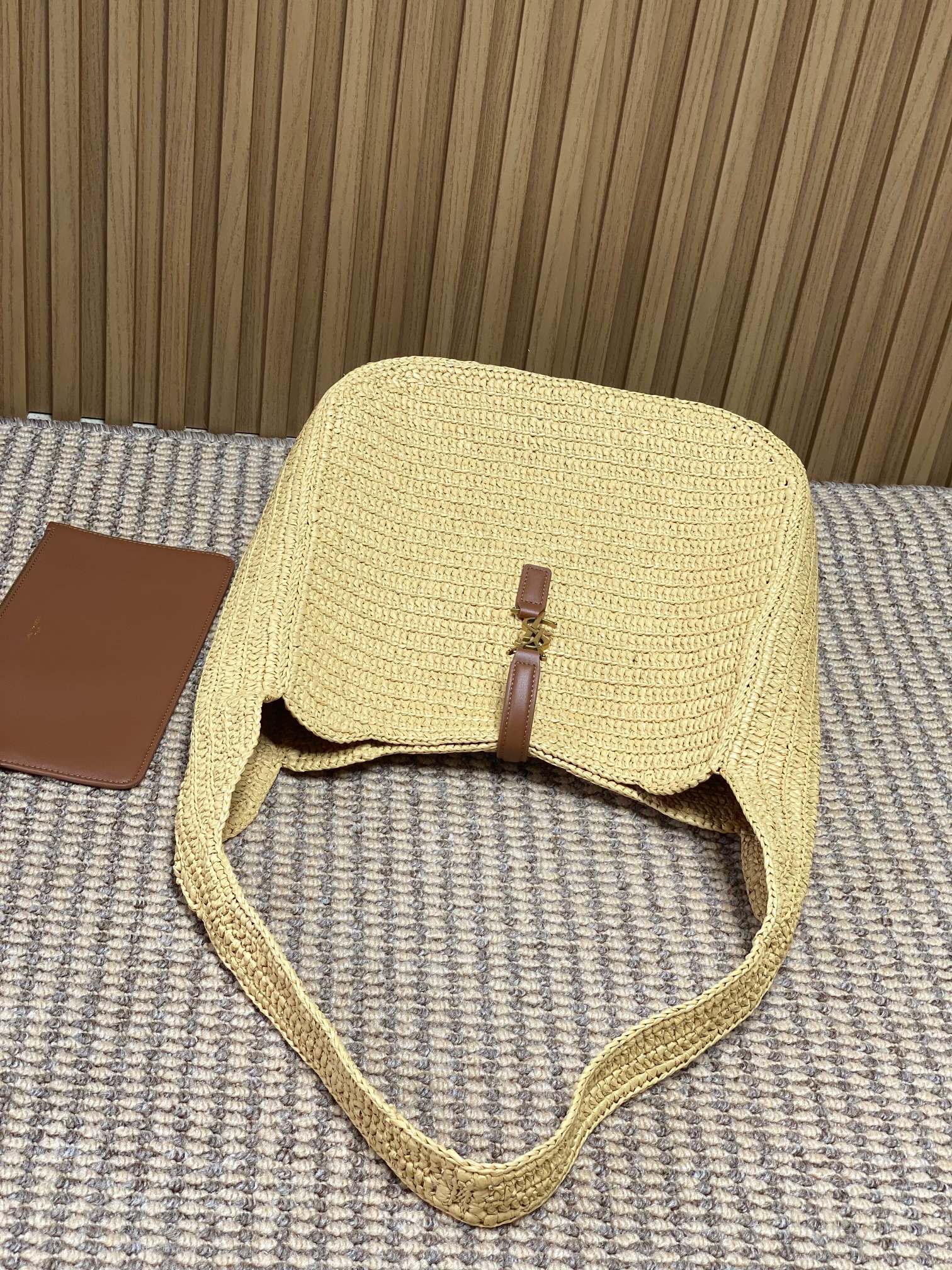 YSL Raffia Hobo Shoulder Bag