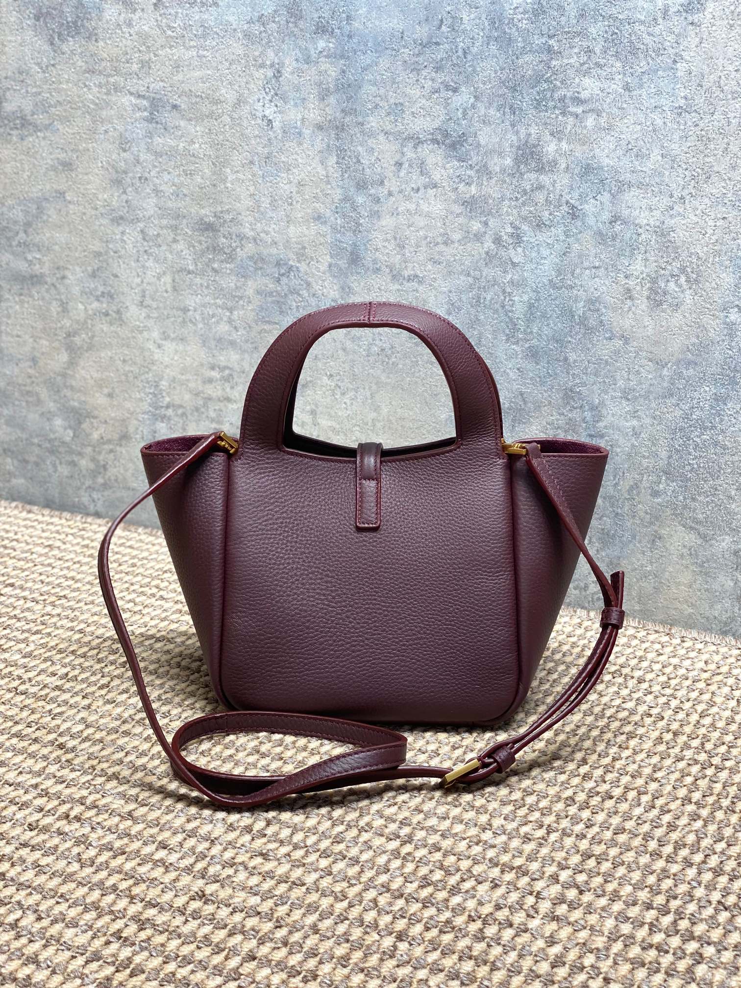 YSL Grained Leather Mini Tote Handbag