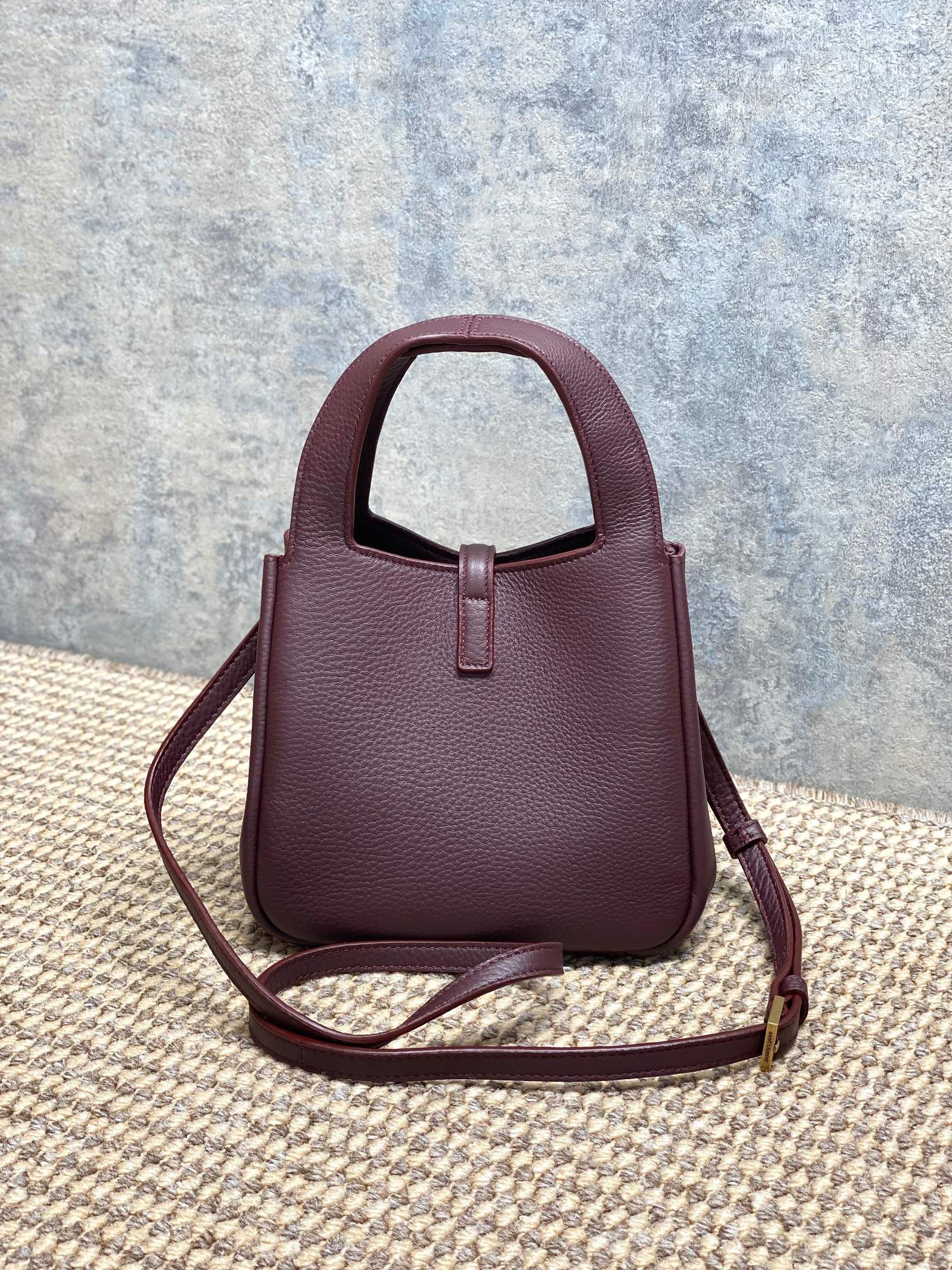 YSL Grained Leather Mini Tote Handbag