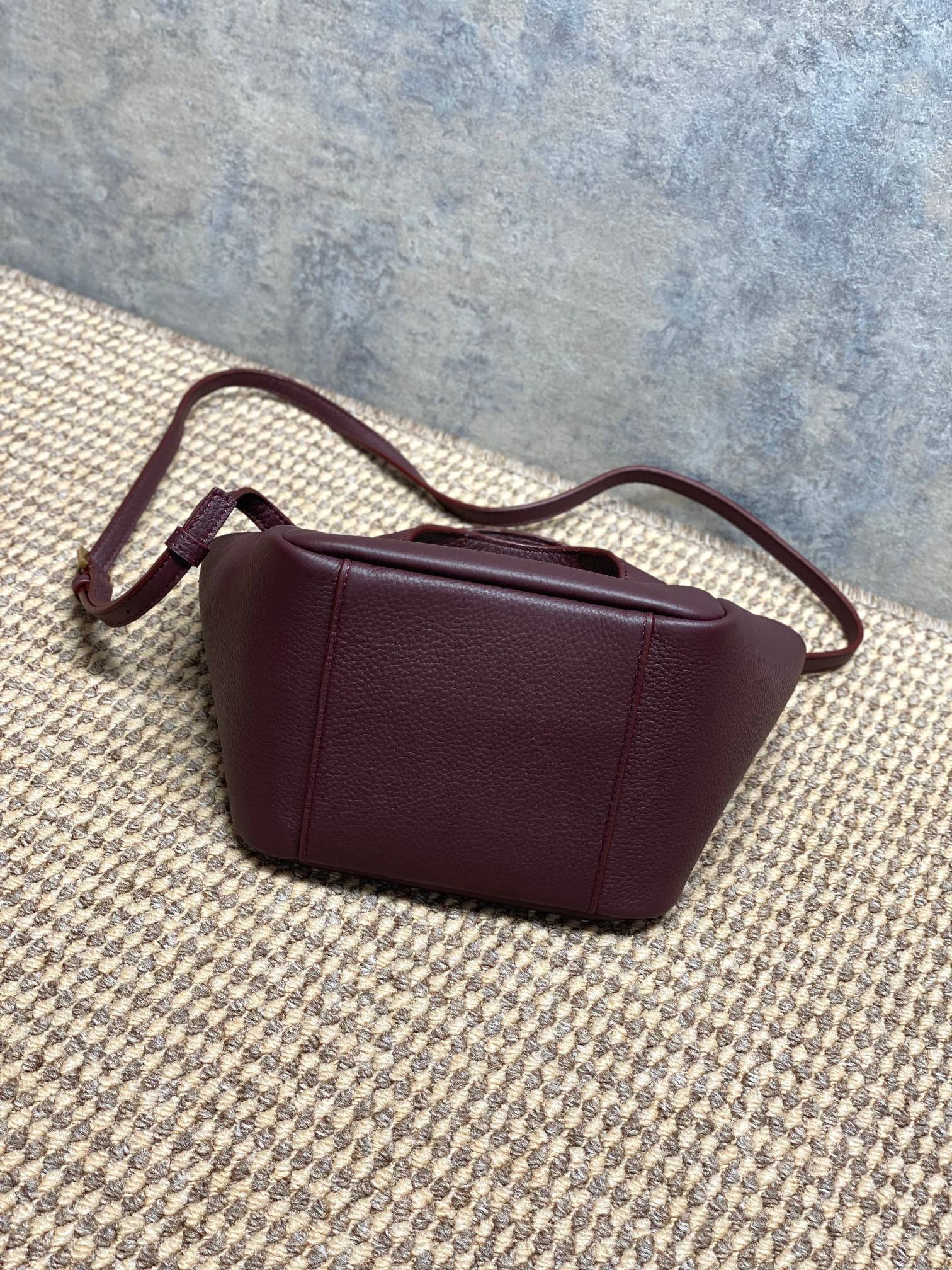 YSL Grained Leather Mini Tote Handbag