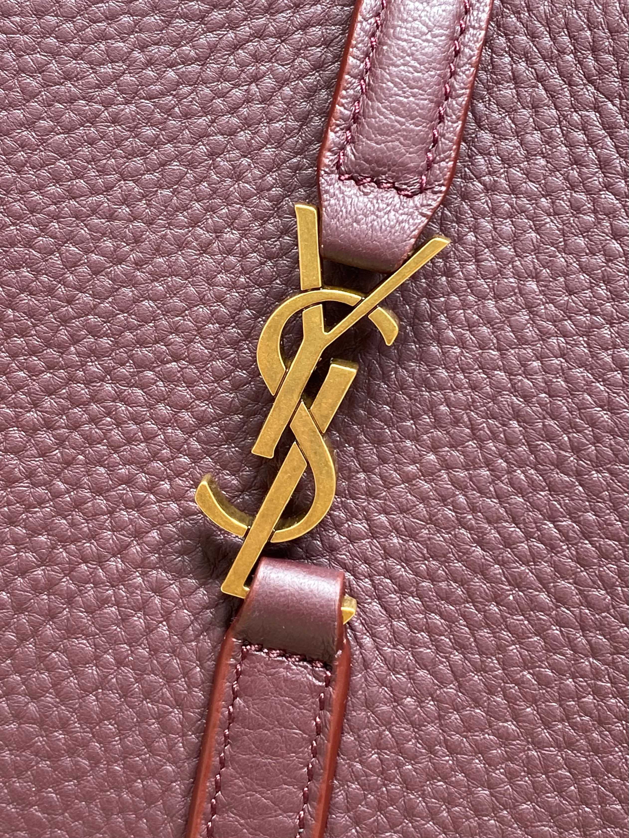 YSL Grained Leather Mini Tote Handbag