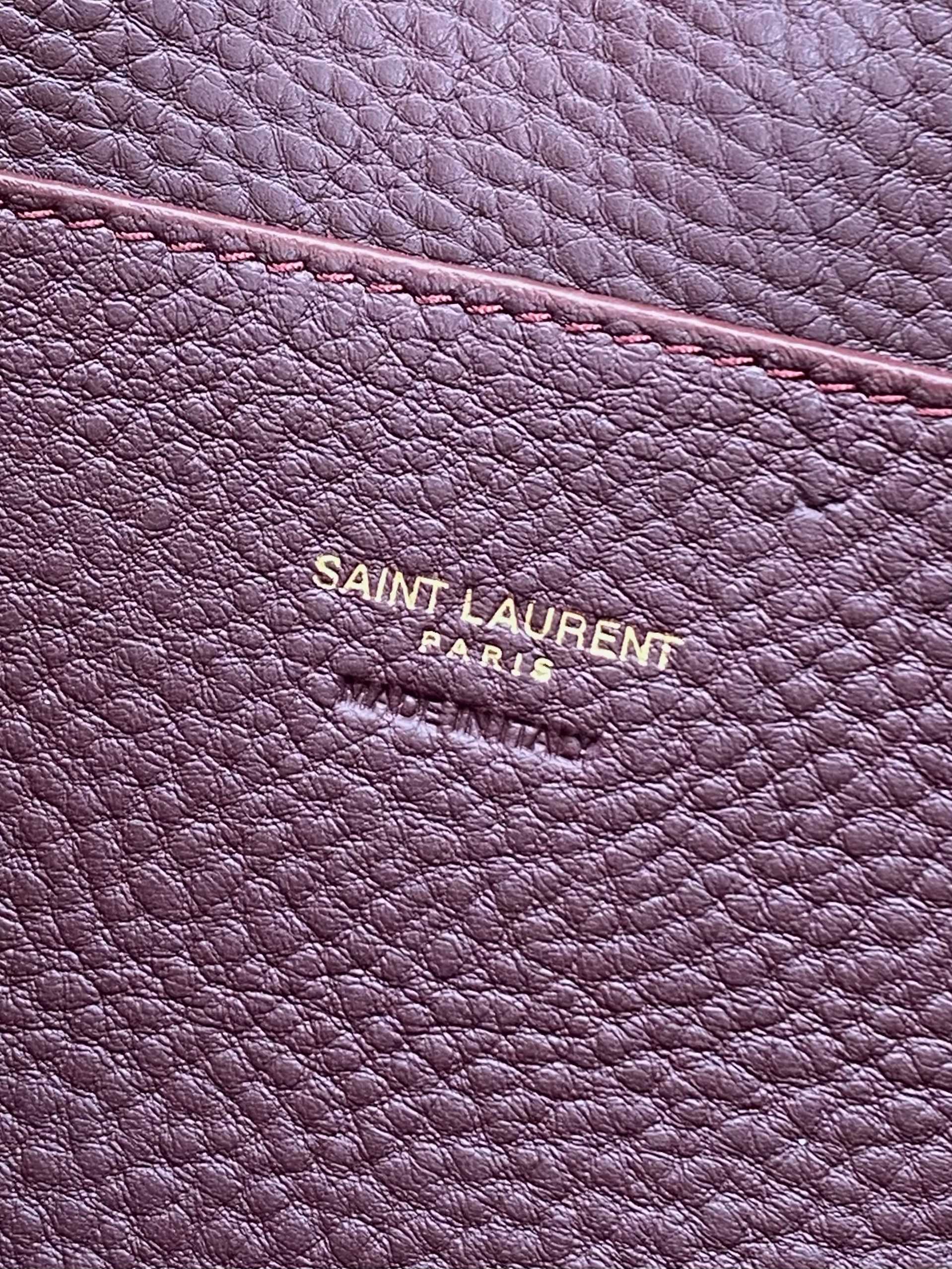 YSL Grained Leather Mini Tote Handbag