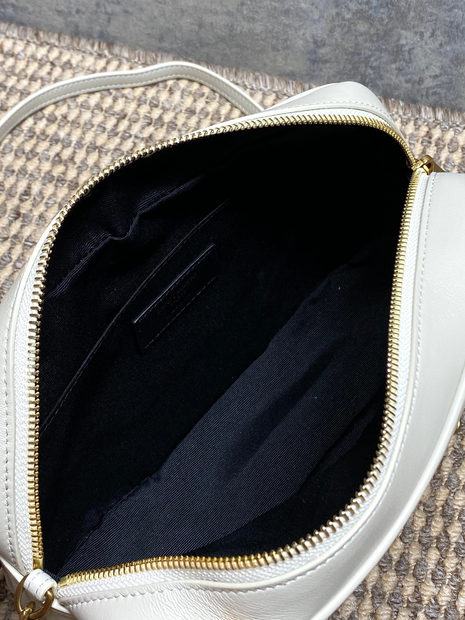 YSL V-Quilted Leather Camera Crossbody Bag