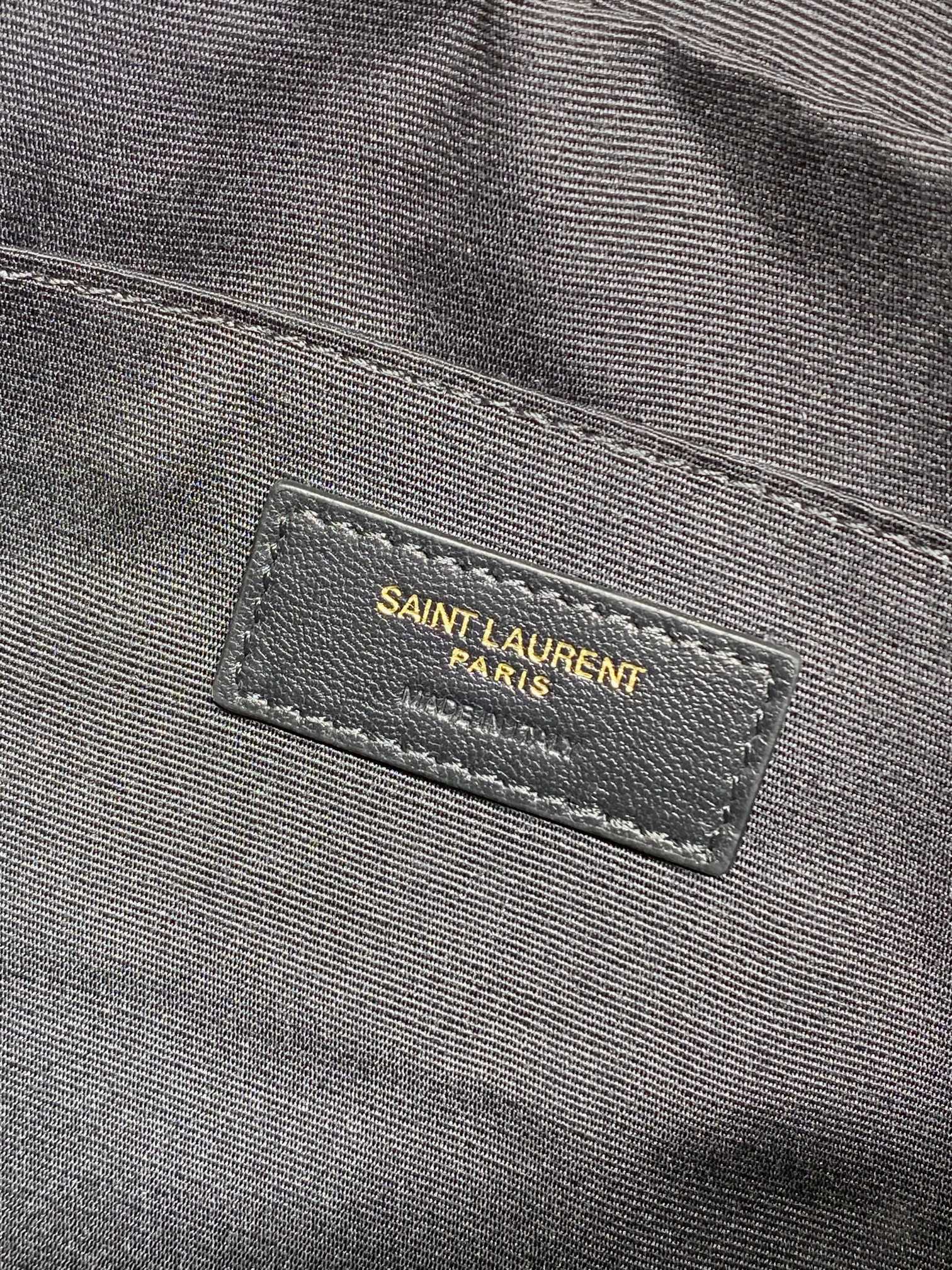 YSL V-Quilted Leather Camera Crossbody Bag