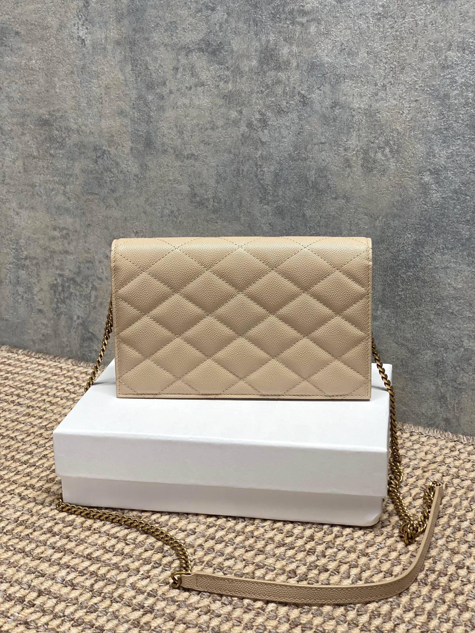YSL Cassandre Quilted Chain Wallet bag