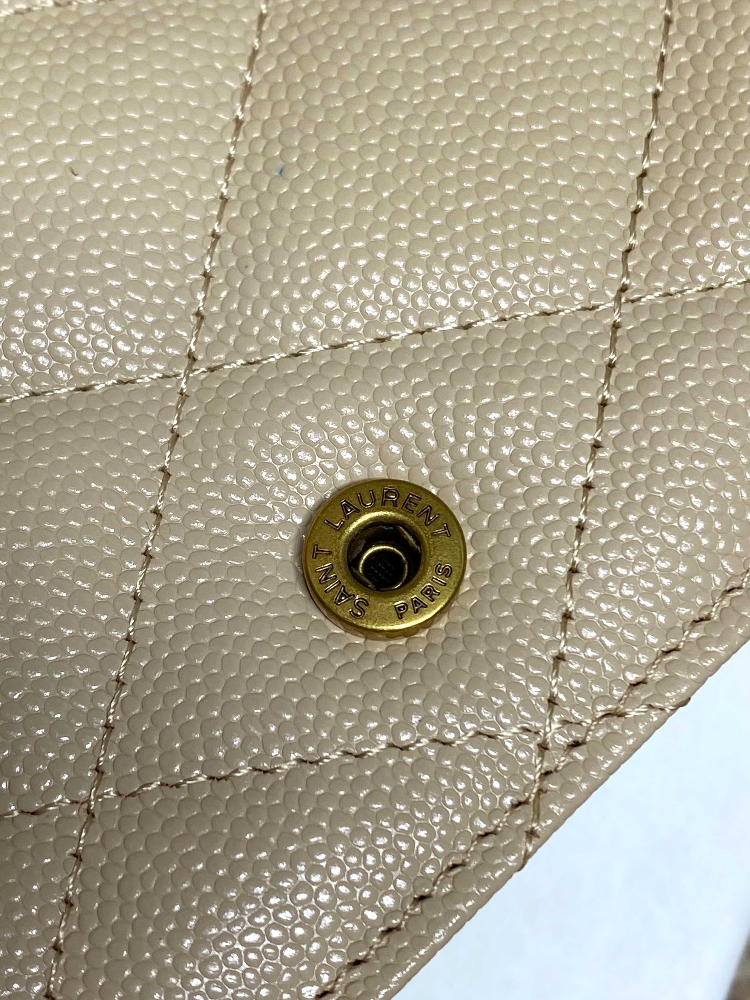YSL Cassandre Quilted Chain Wallet bag