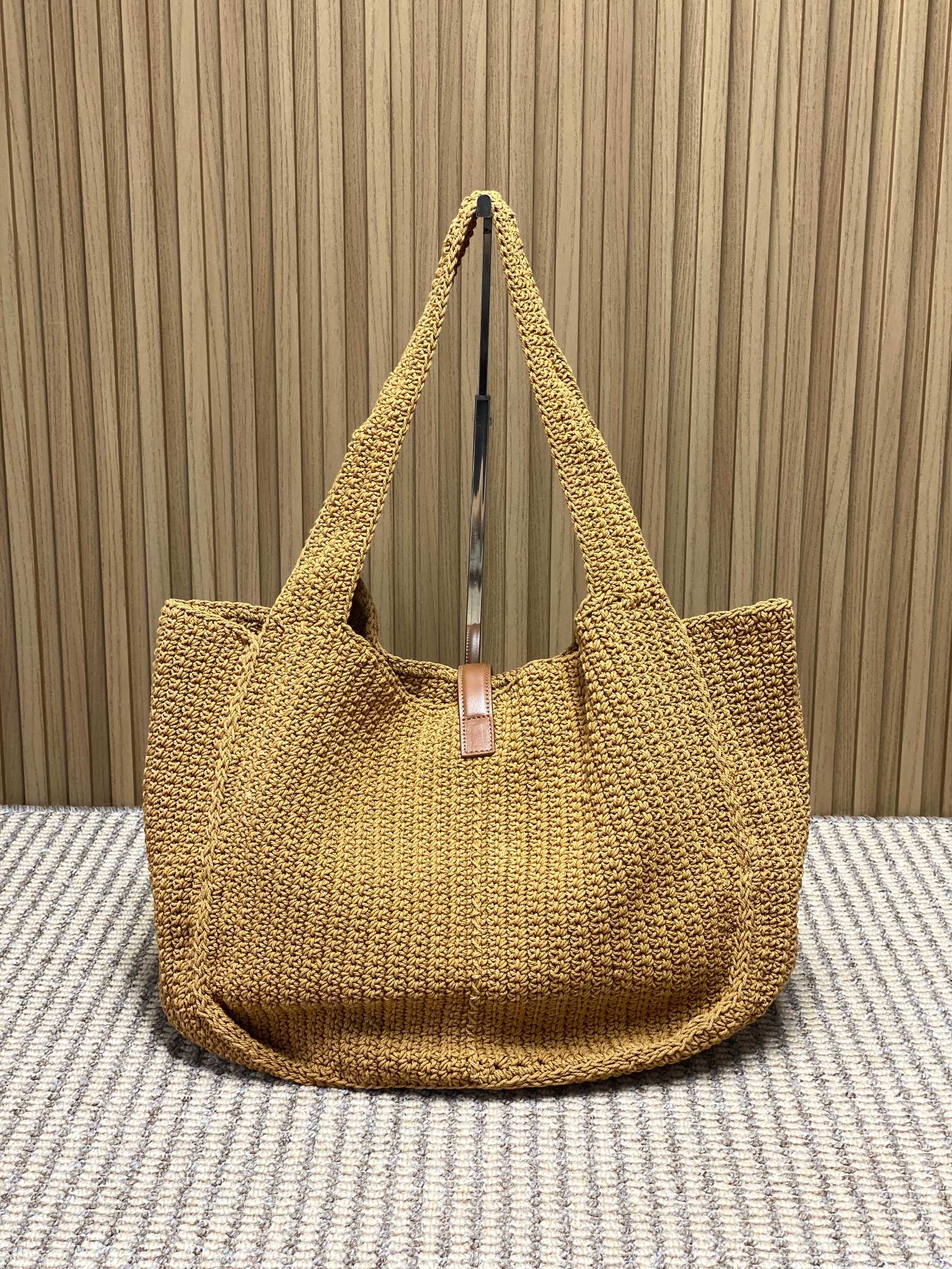 YSL Woven Raffia Tote Shoulder Bag