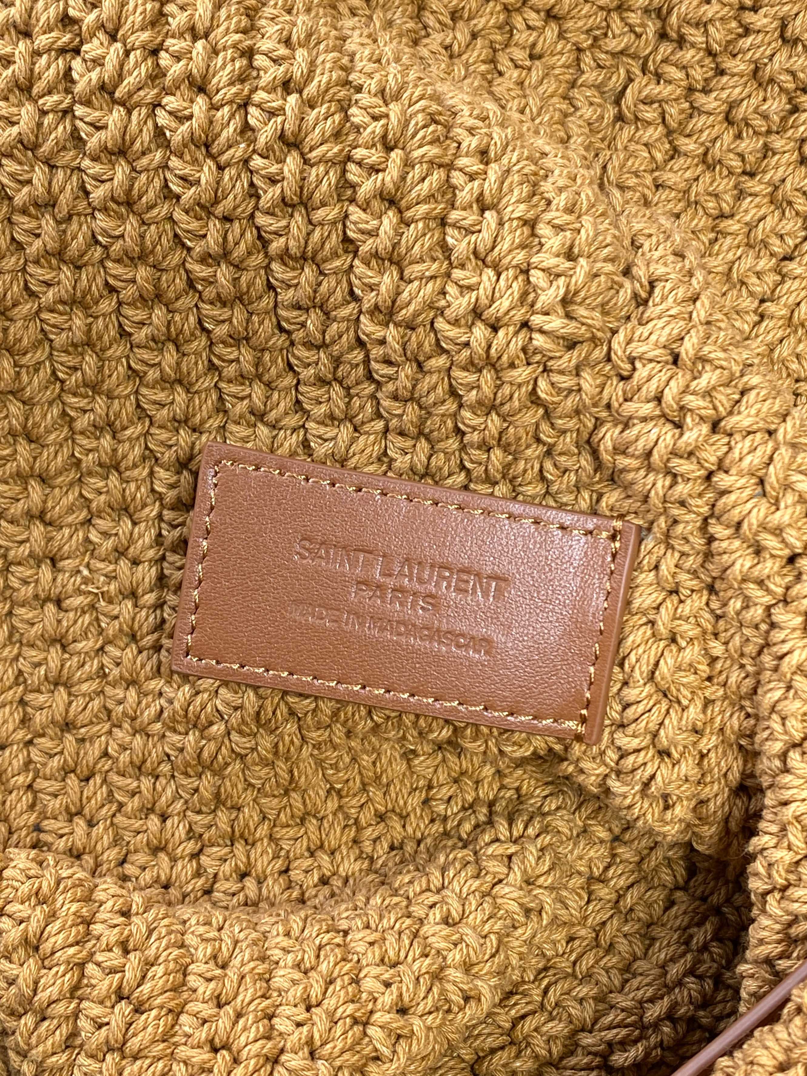 YSL Woven Raffia Tote Shoulder Bag