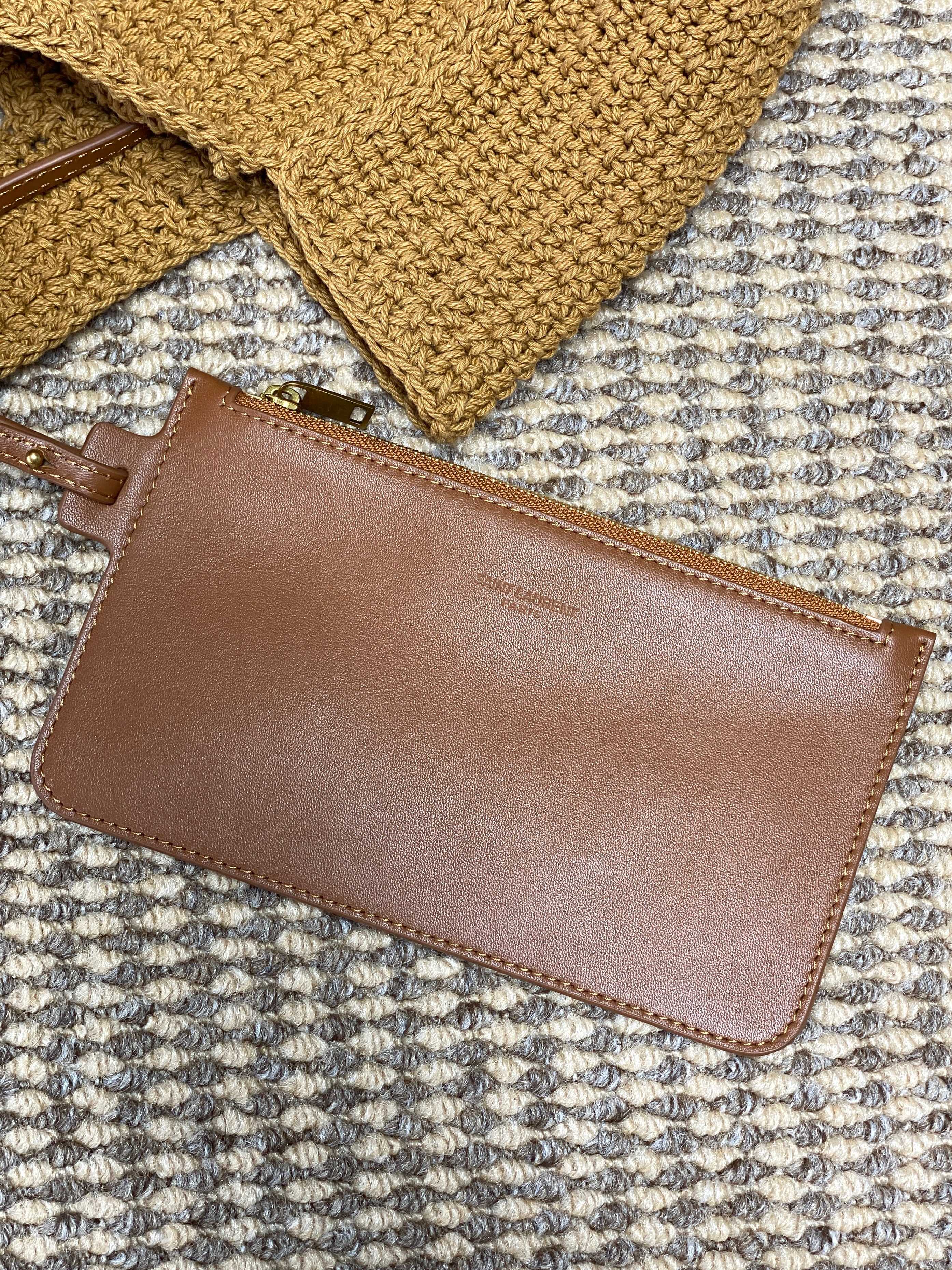 YSL Woven Raffia Tote Shoulder Bag