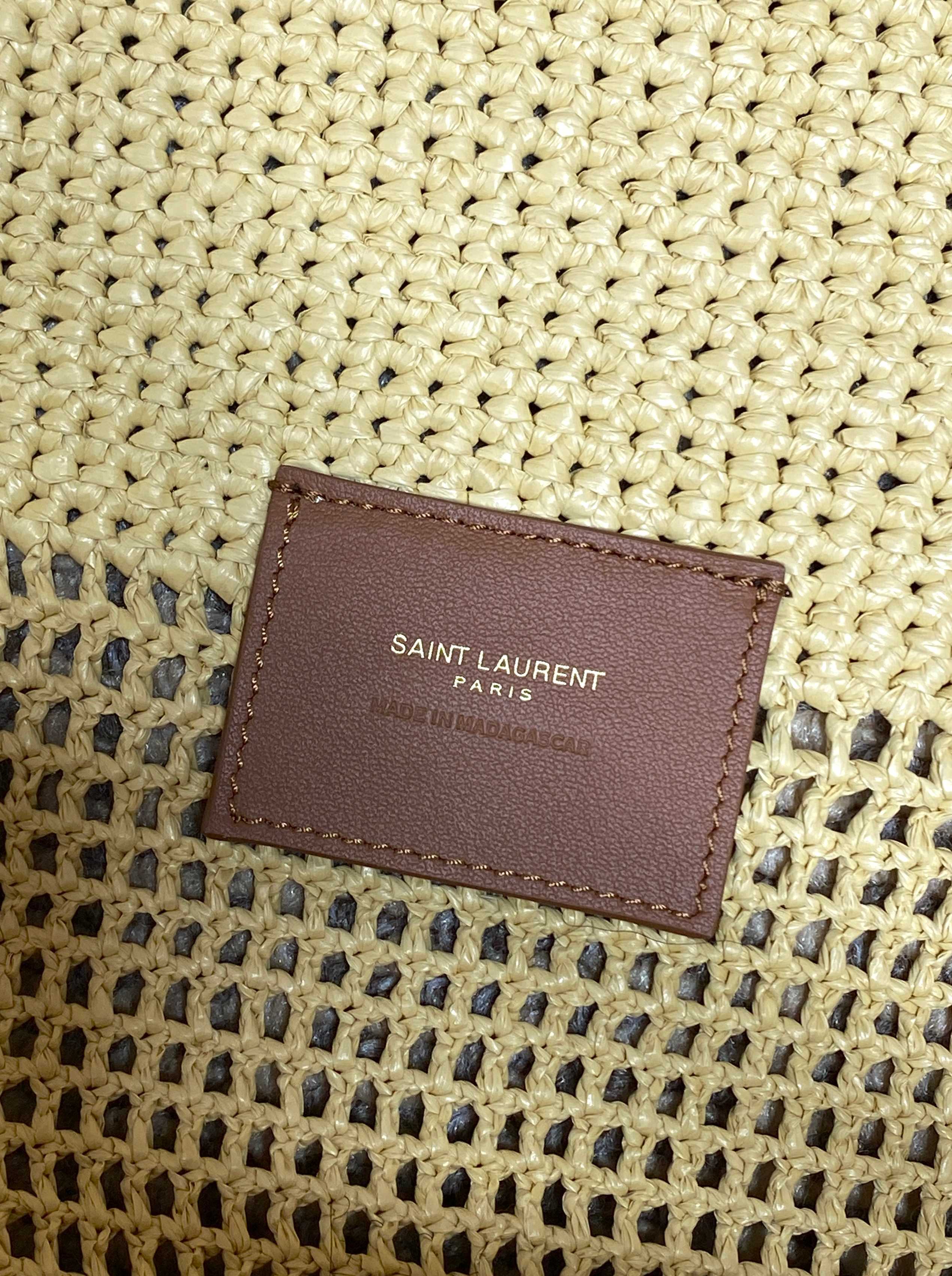 YSL Raffia Mesh Tote Bag
