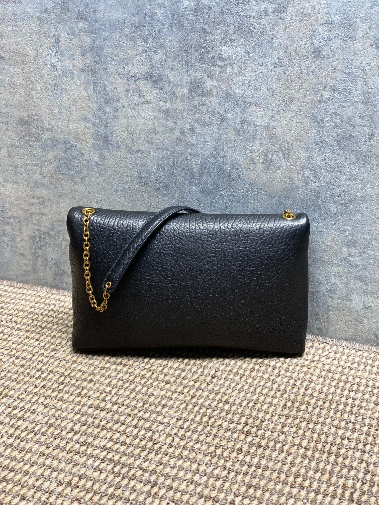 YSL Grain Leather Envelope Crossbody Bag