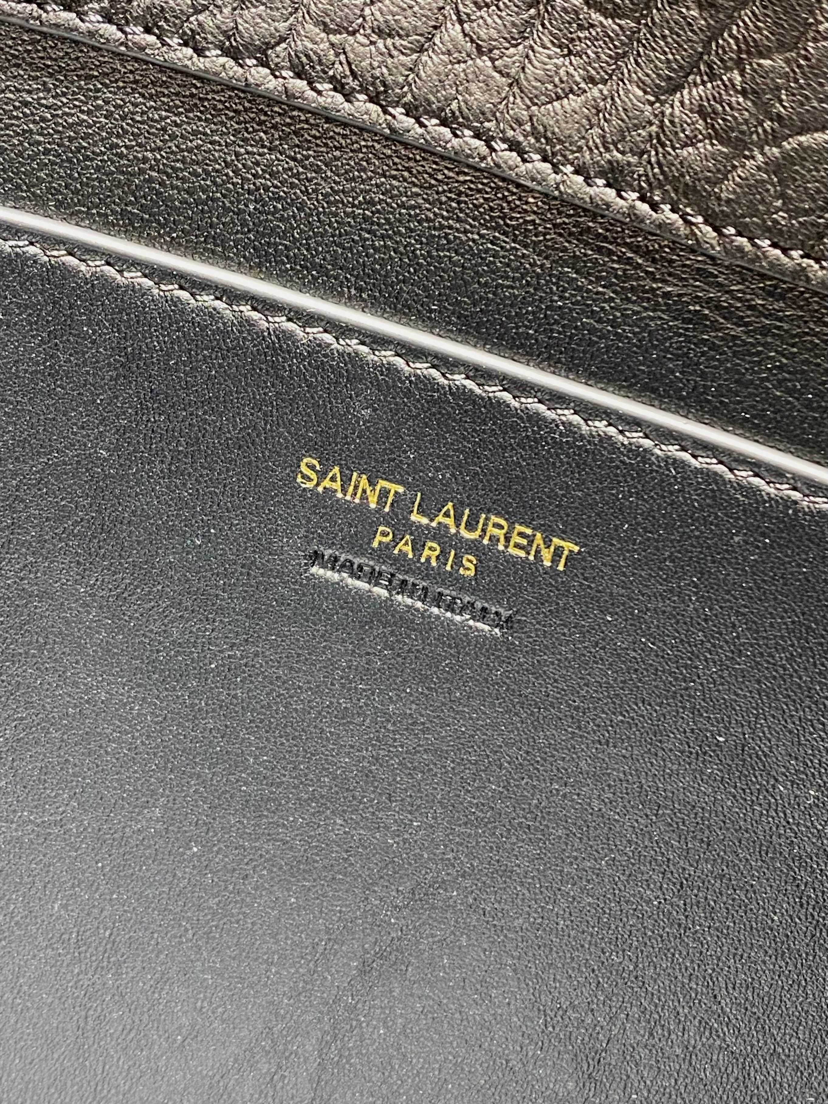 YSL Grain Leather Envelope Crossbody Bag