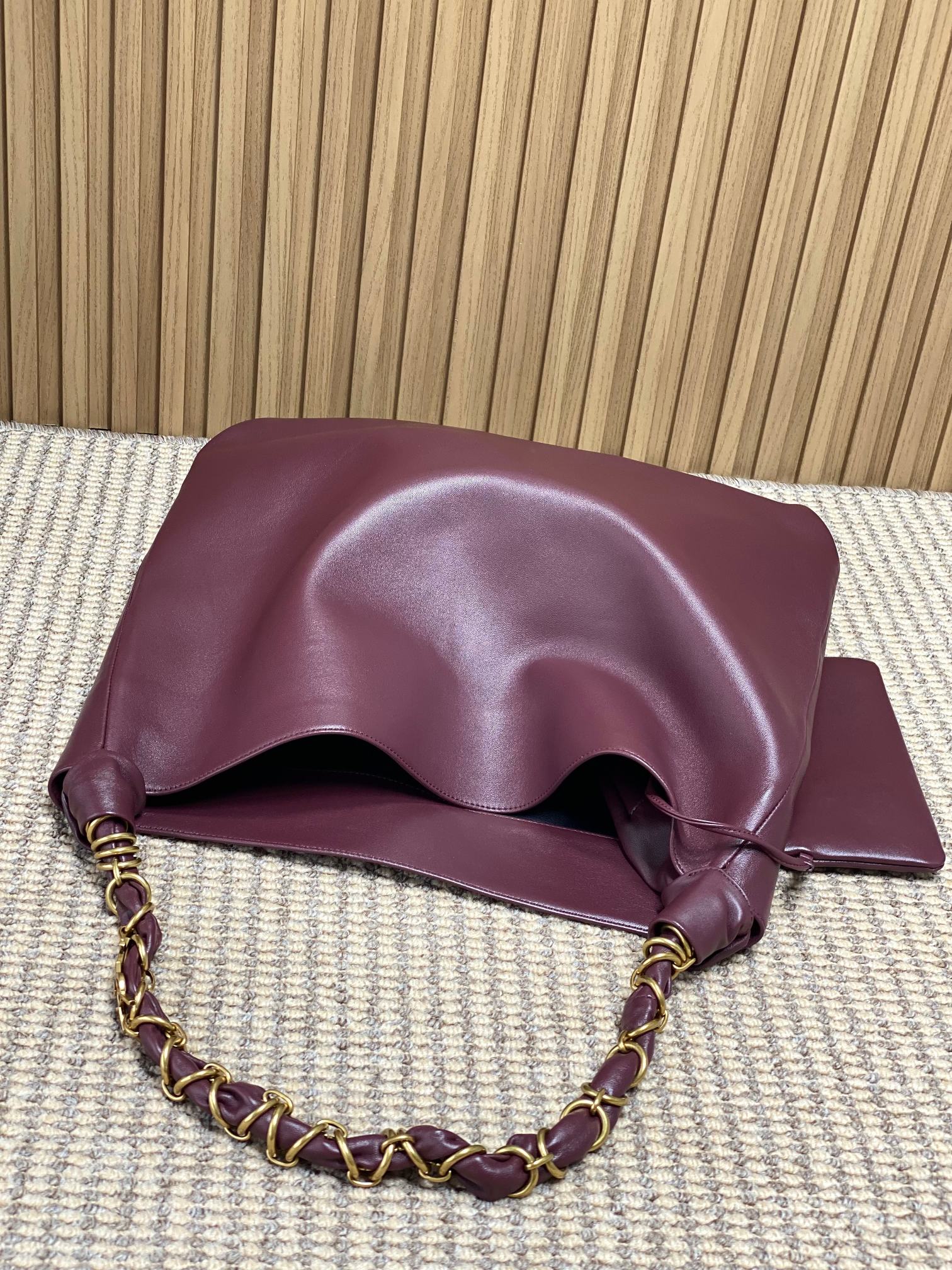 YSL Soft Leather Braided Chain Hobo Bag